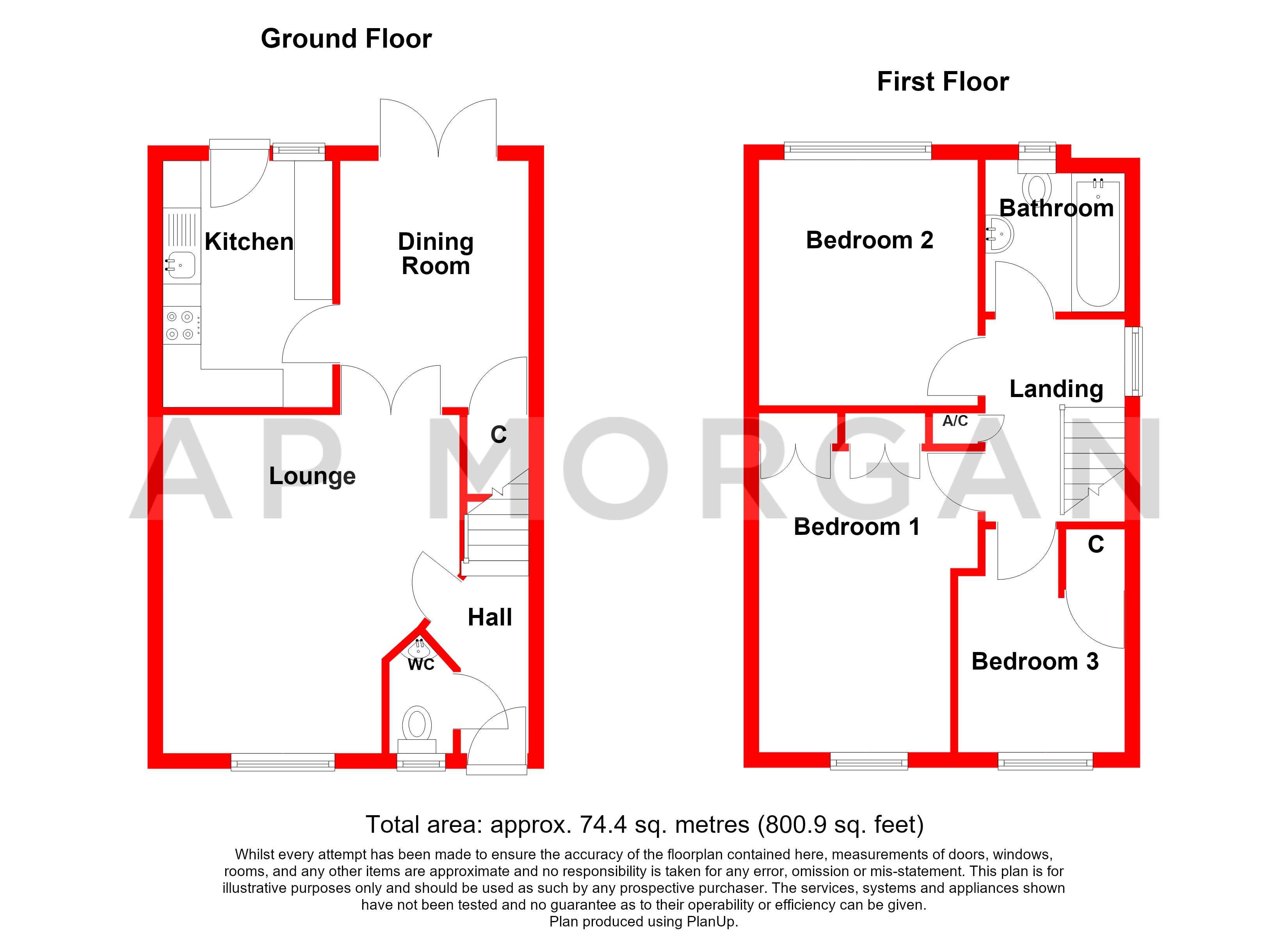 201, Park Way, Rednal floorplan