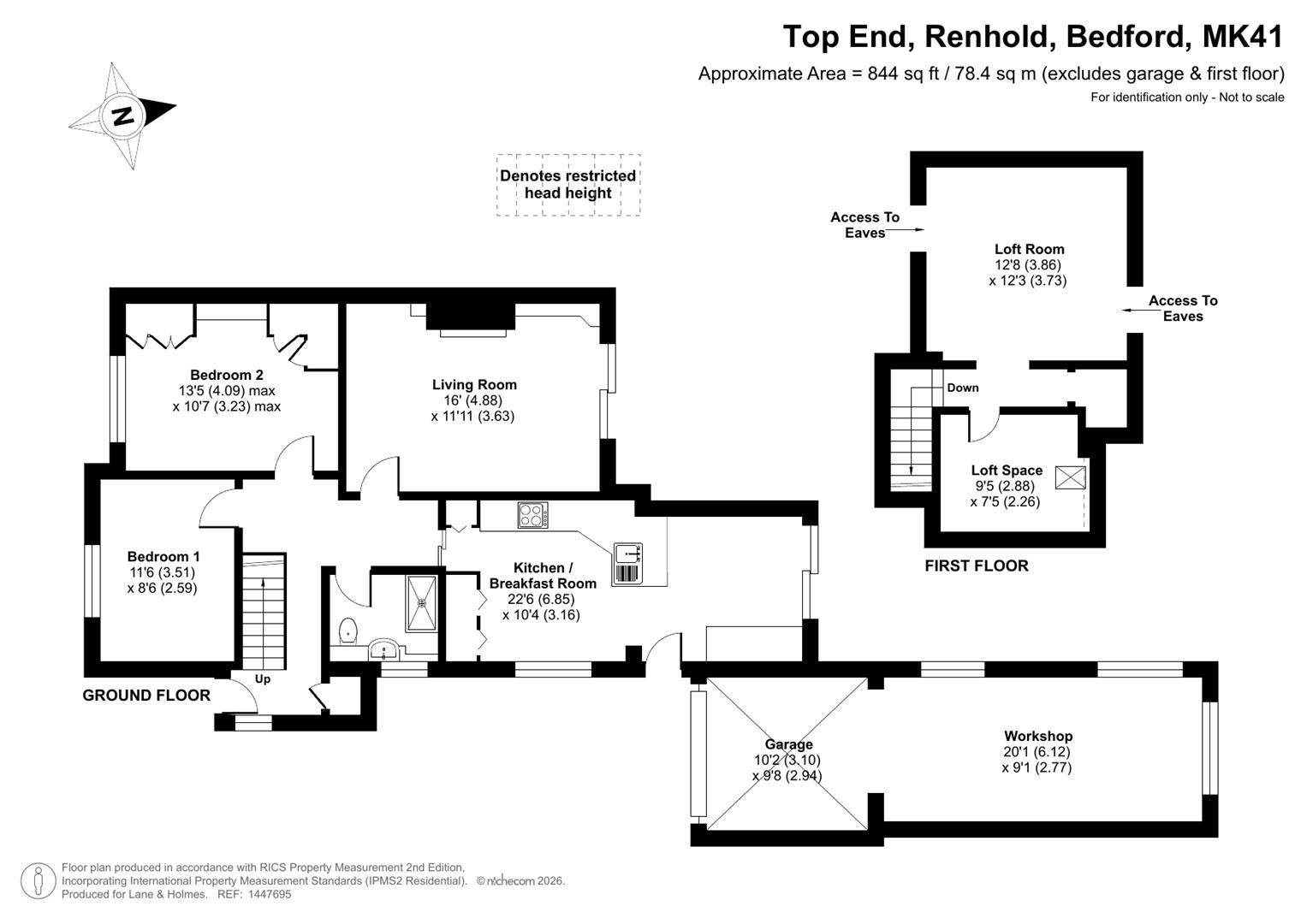 40, Top End, Bedford floorplan