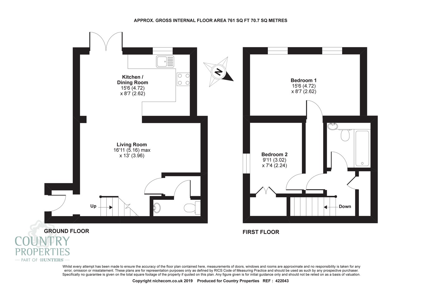 2 Bedrooms Terraced house to rent in Campbell Close, Hitchin SG4