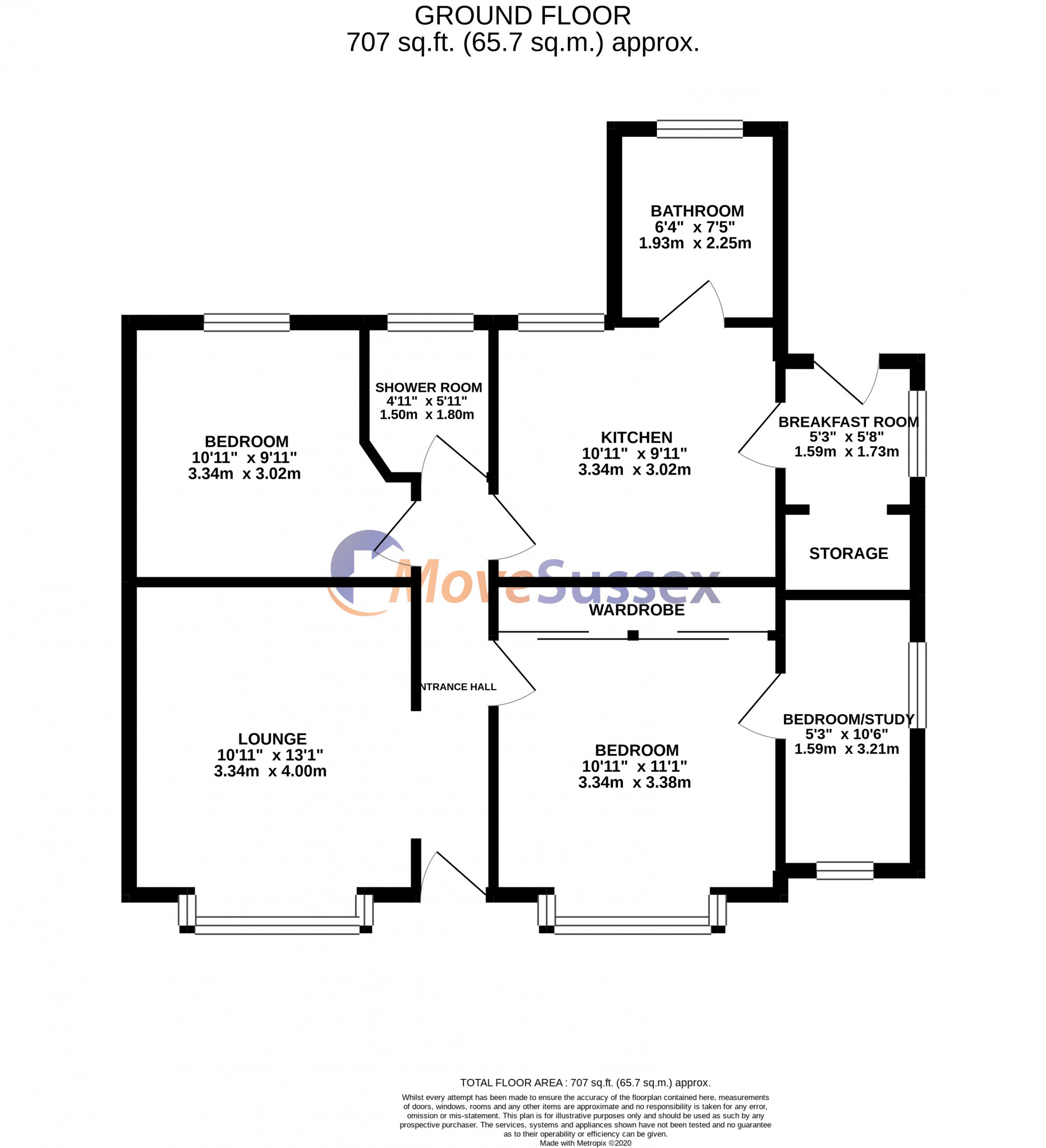 1, School Lane, Polegate floorplan