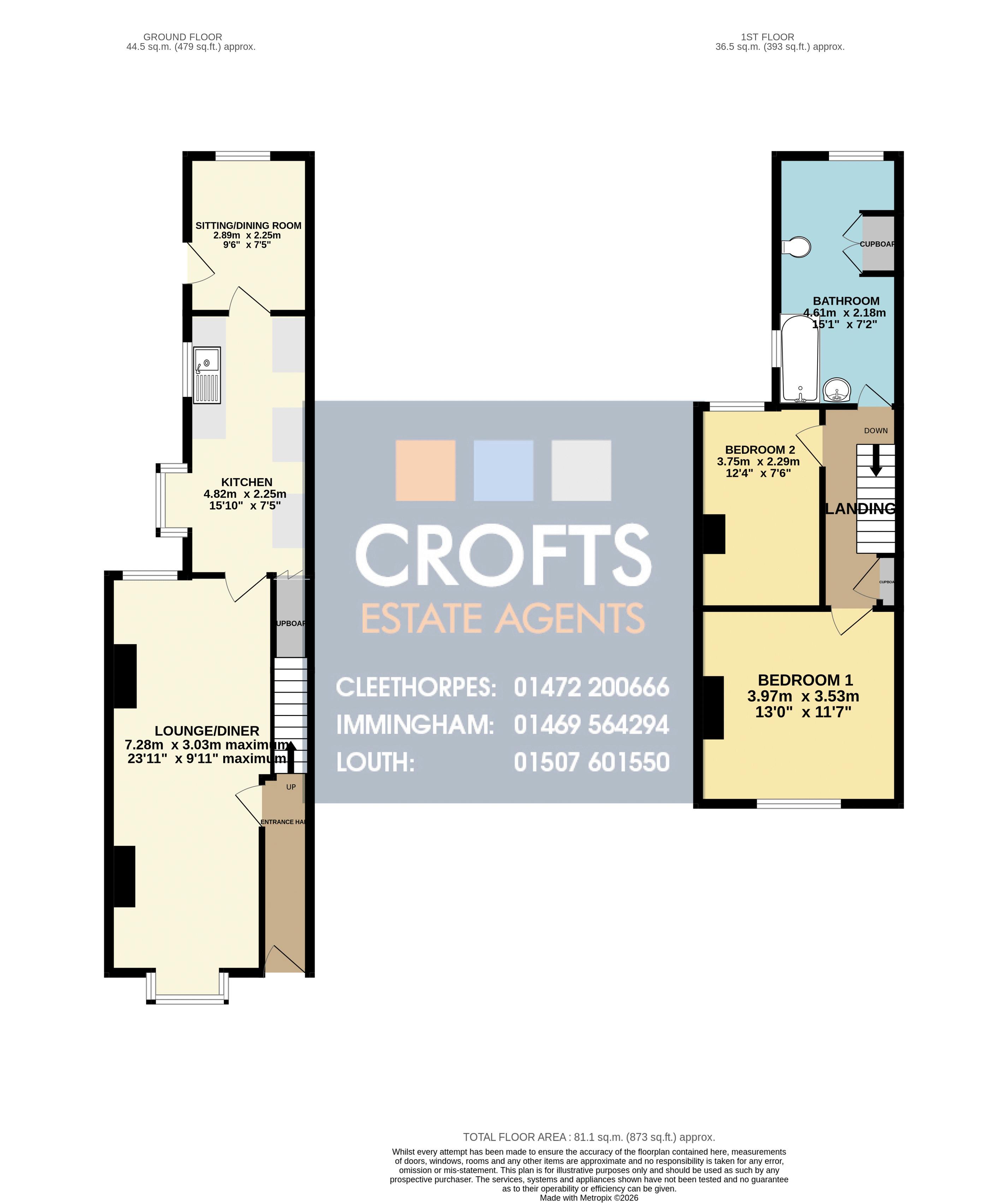 65, Barcroft Street, Cleethorpes floorplan