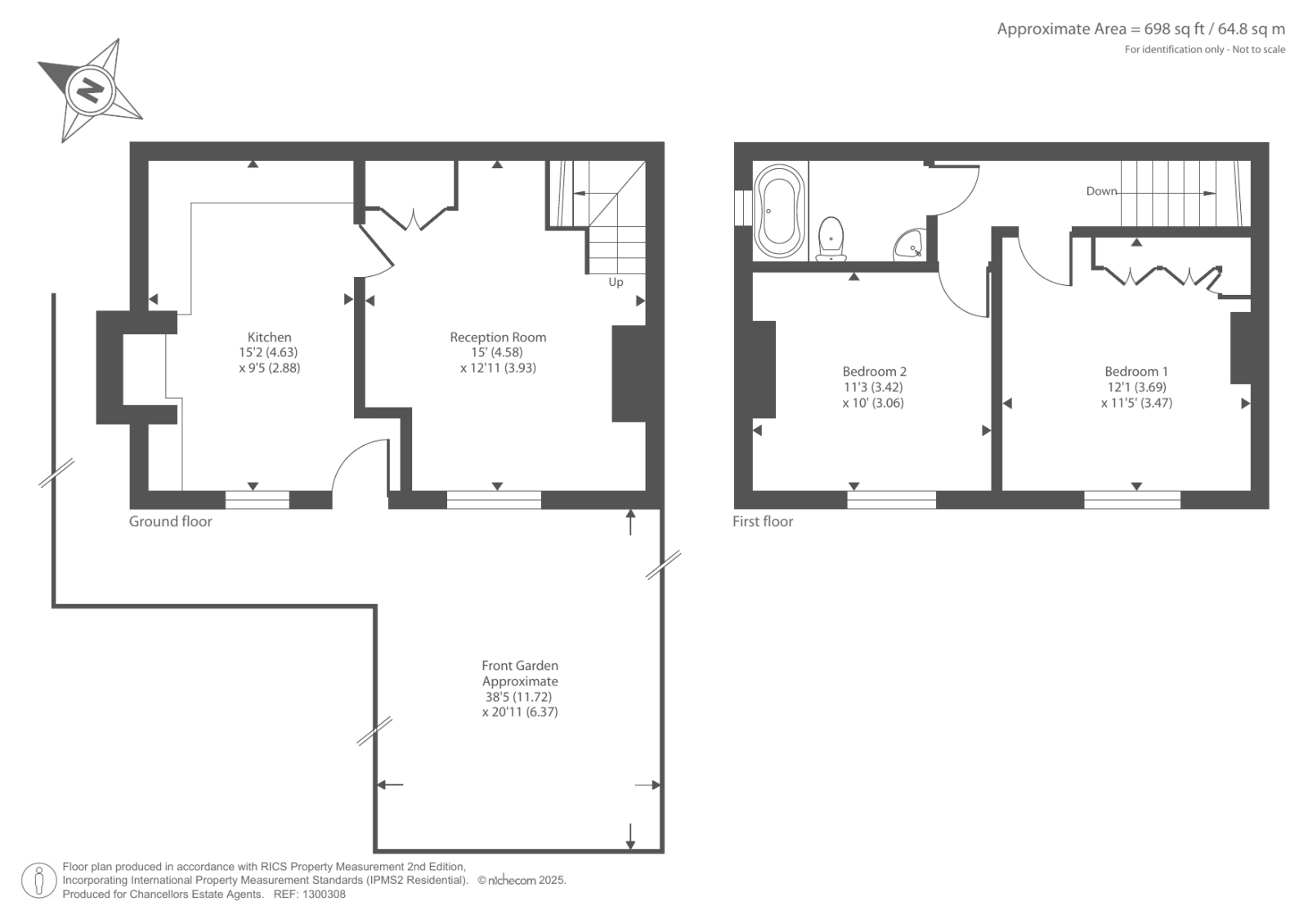 14, West End, Kingham floorplan