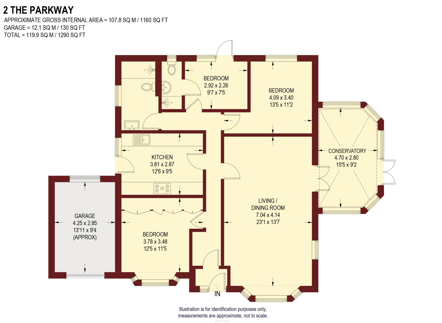 2, The Parkway Darley Dale, Matlock floorplan