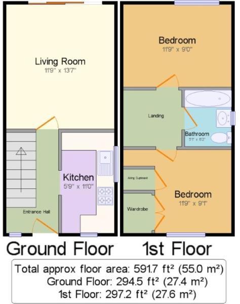 2 Bedrooms End terrace house for sale in Swift Close, Letchworth Garden City SG6