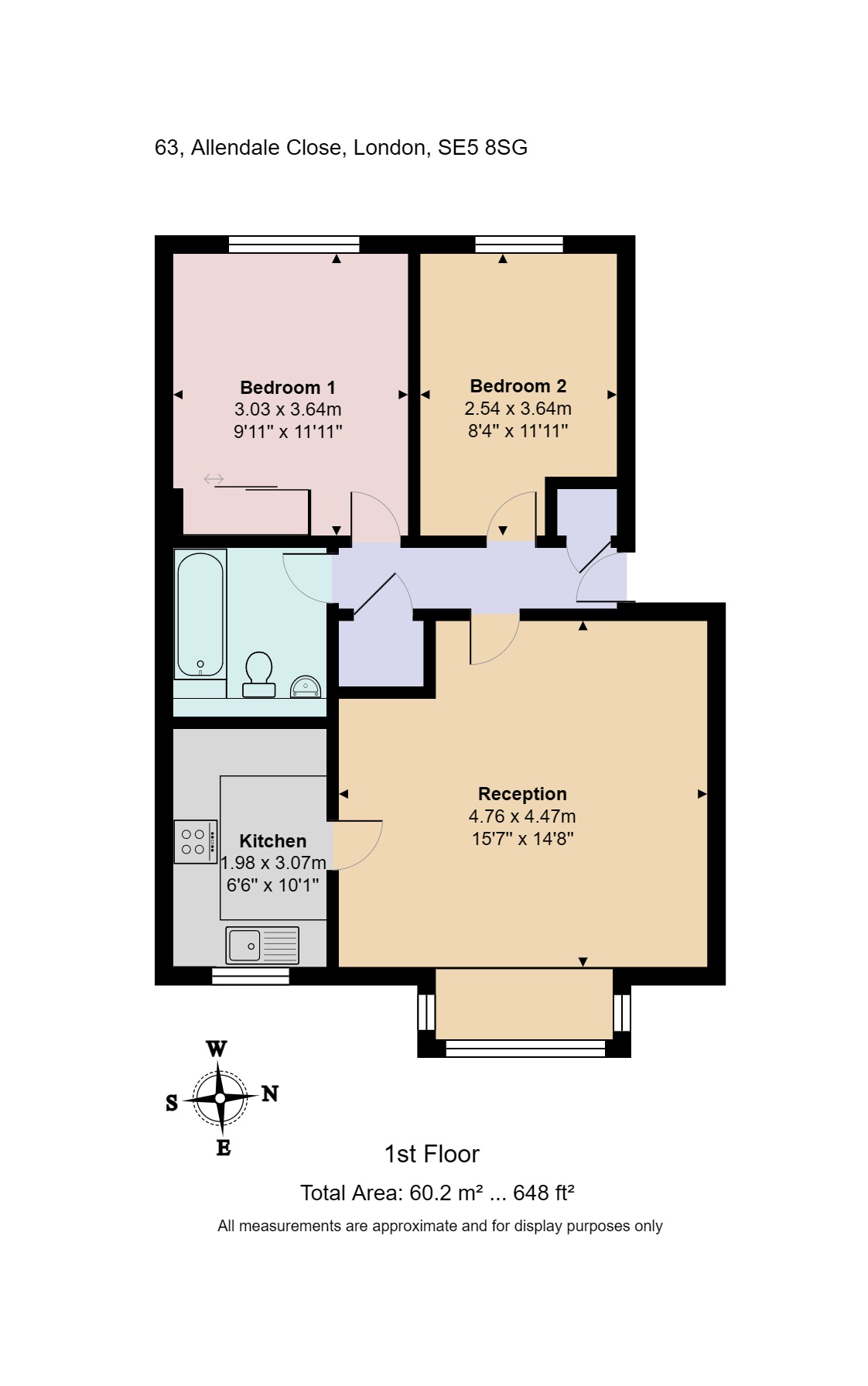 63, Allendale Close, London floorplan