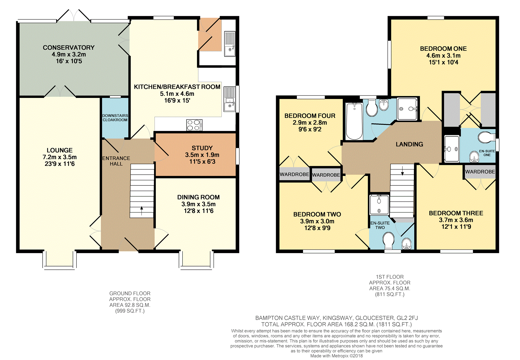 4 Bedrooms Detached house for sale in Bampton Castle Way, Kingsway, Gloucester GL2