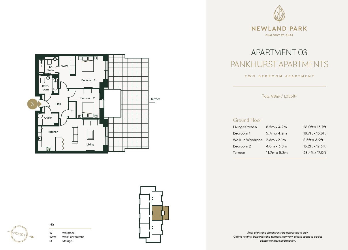 Apartment 1 Pankhurst, Newland Park, Gorelands Lane, Chalfont St. Giles floorplan
