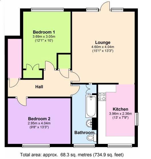 2 Bedrooms Flat for sale in Chenies Close, Tunbridge Wells TN2