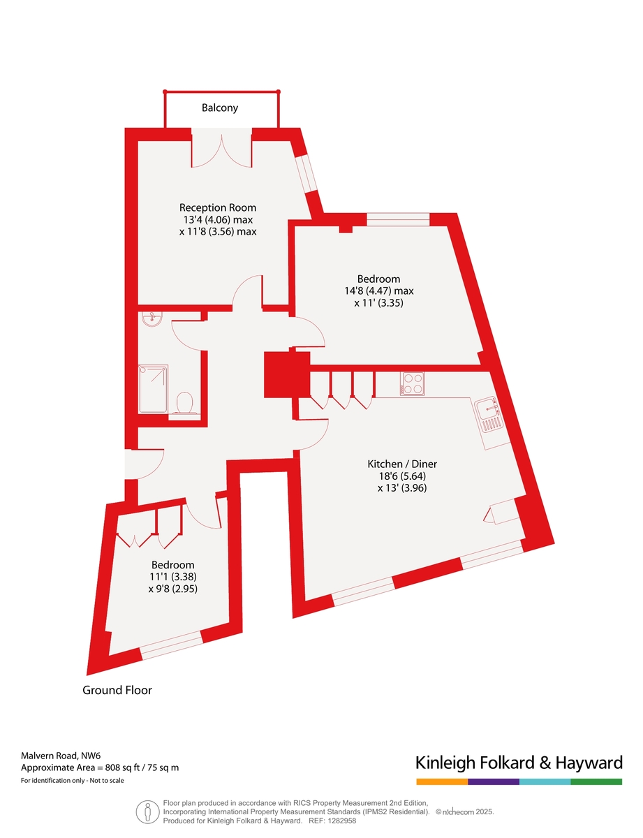 Flat 18 Regal Court, 169, Malvern Road, London floorplan