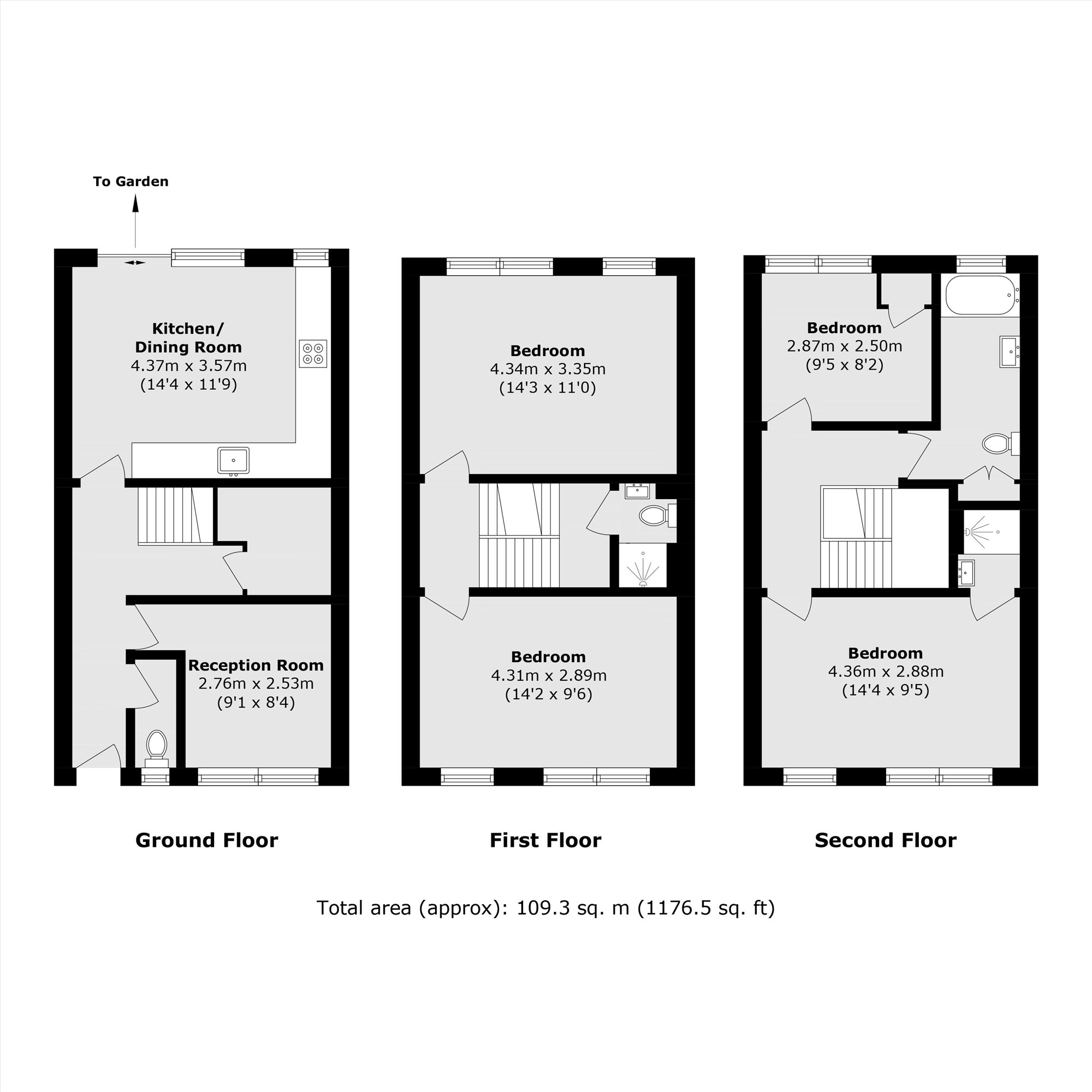 3, Knowle Close, London floorplan