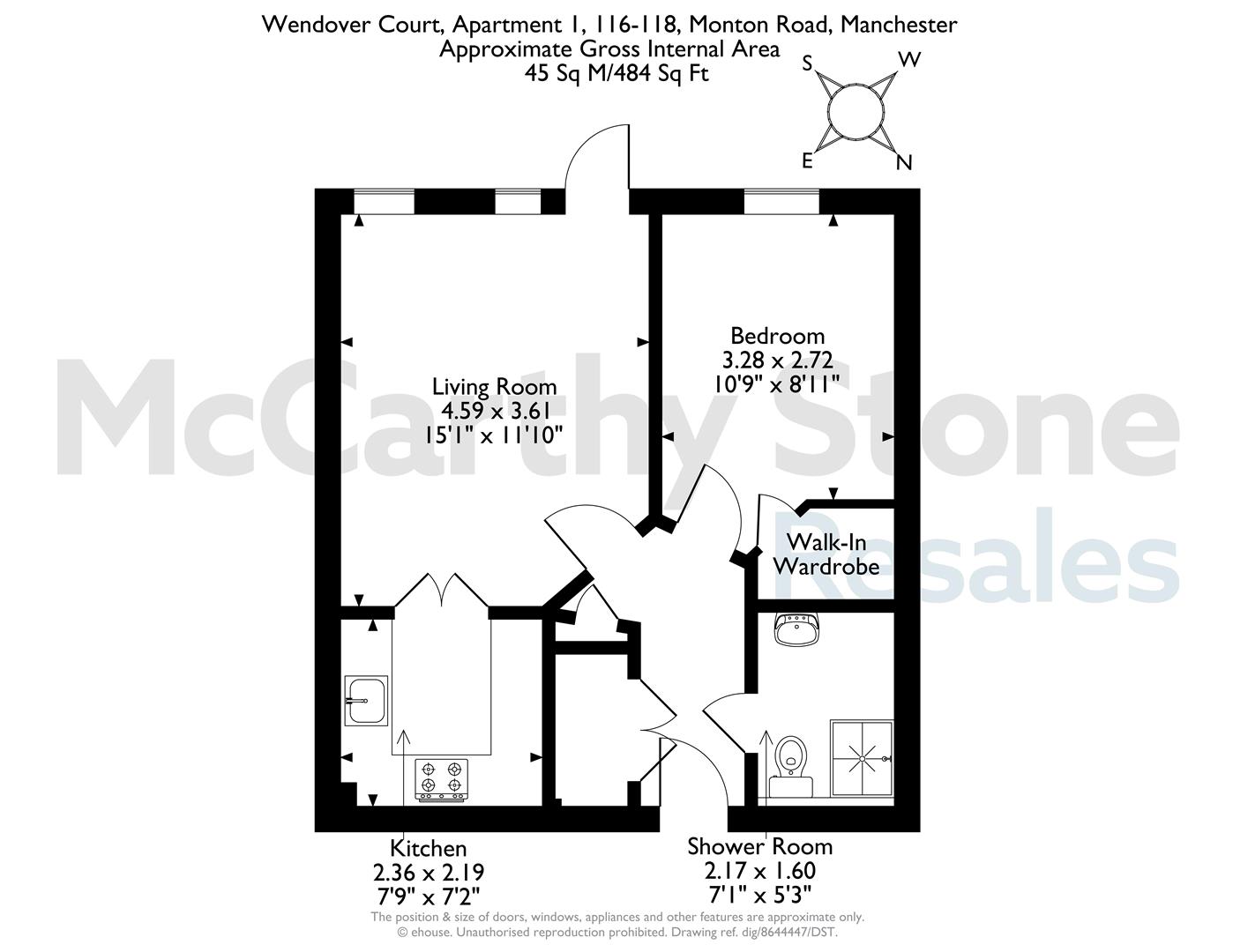 1 Wendover Court, Monton Road, Manchester floorplan