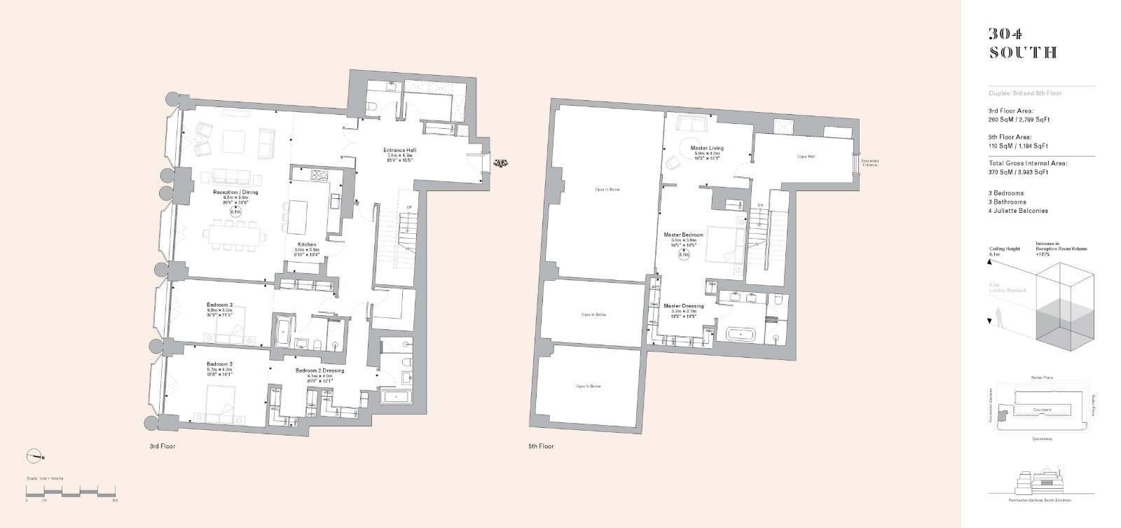 304 South,, The Whiteley, Queensway floorplan