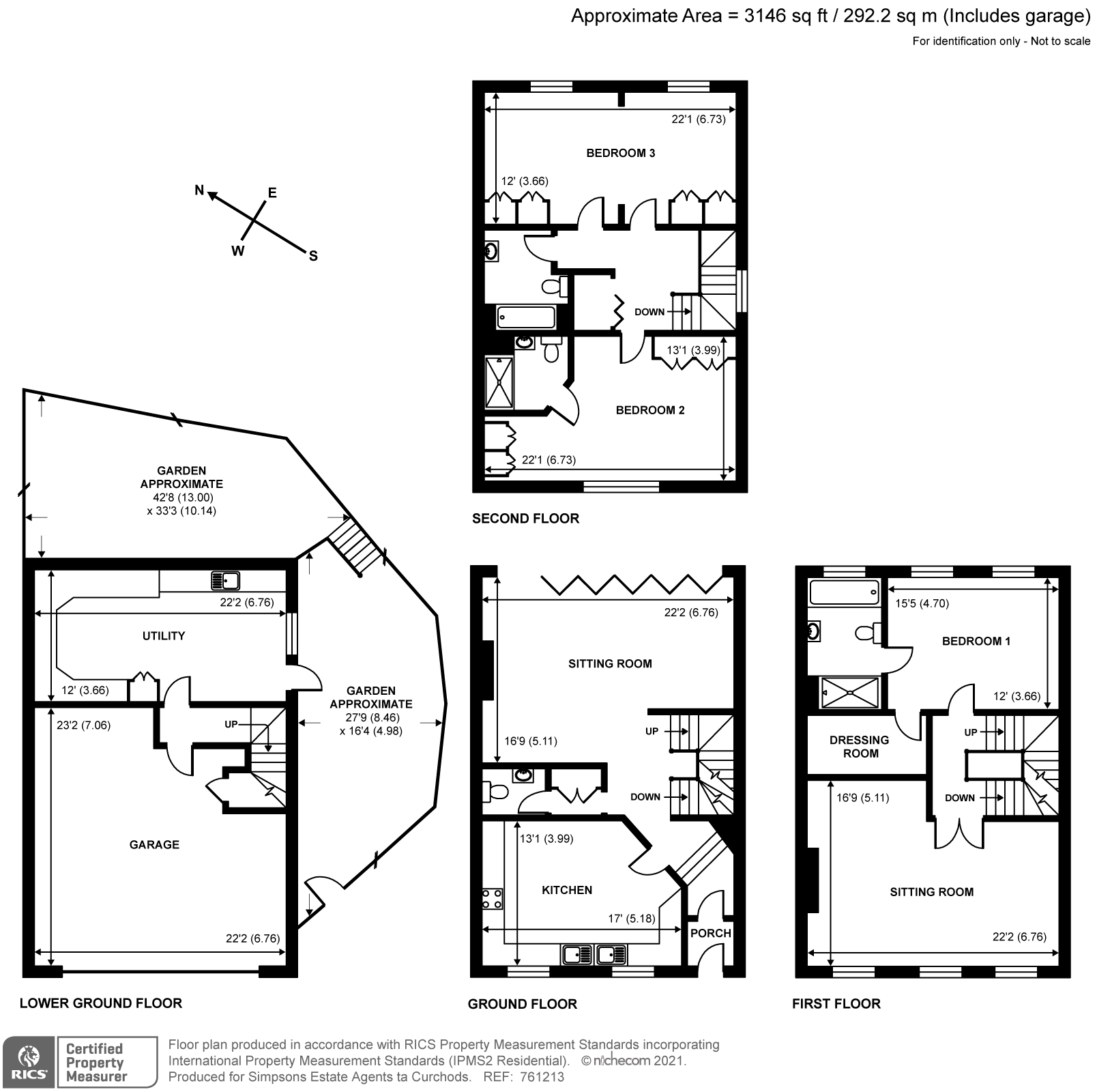 Clearwater Place, Long Ditton, Surbiton KT6, 4 bedroom town house for ...