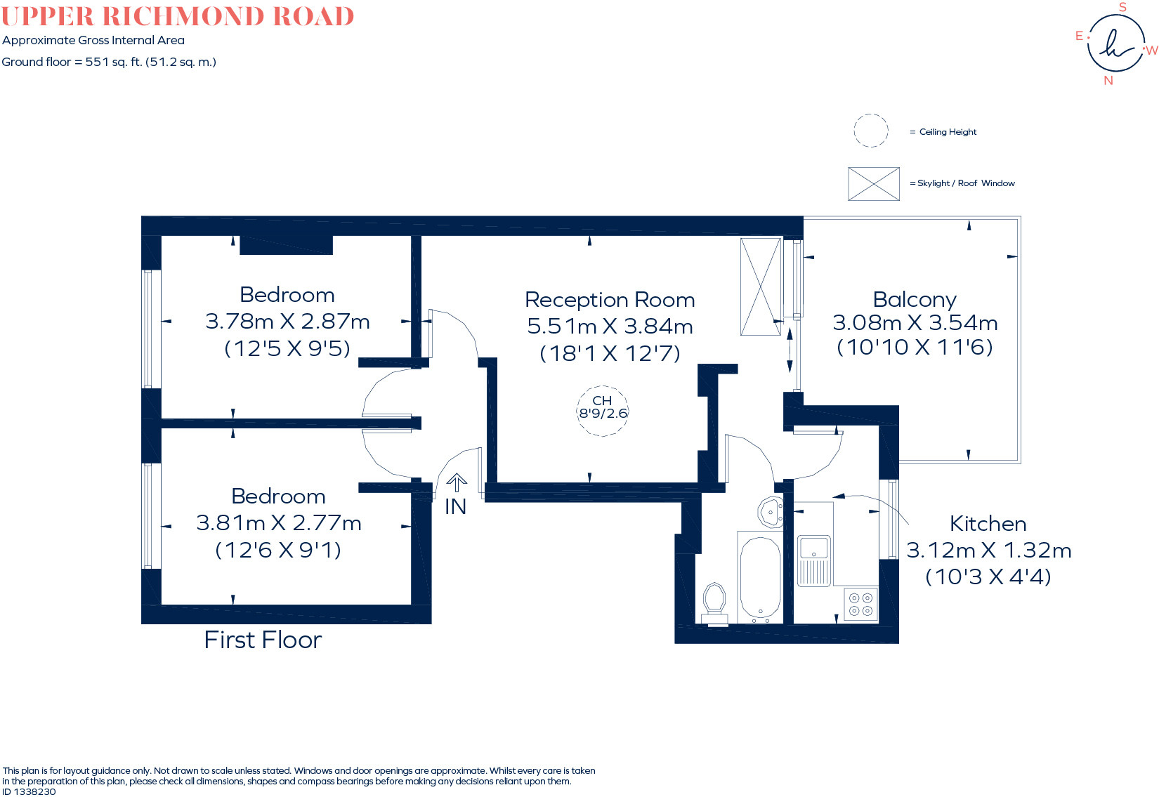 Upper Richmond Road West, London floorplan