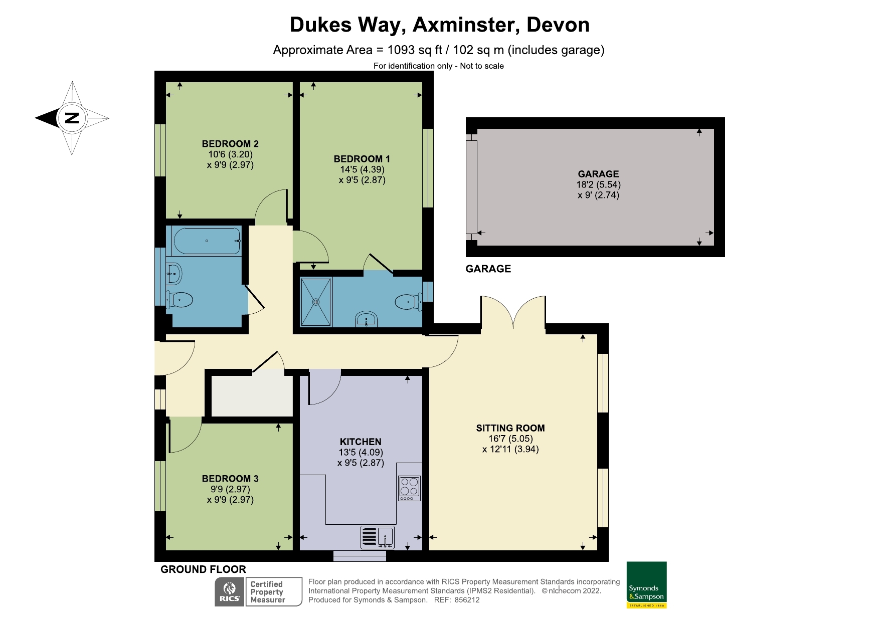 Dukes Way, Axminster, Devon EX13, 3 bedroom bungalow for sale