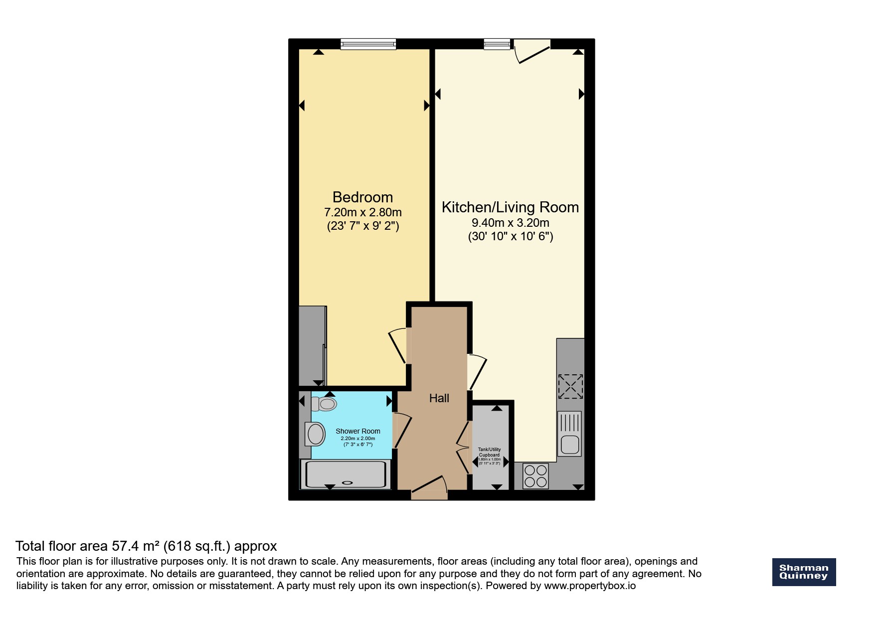 Flat 1, High Street, Cambridge floorplan