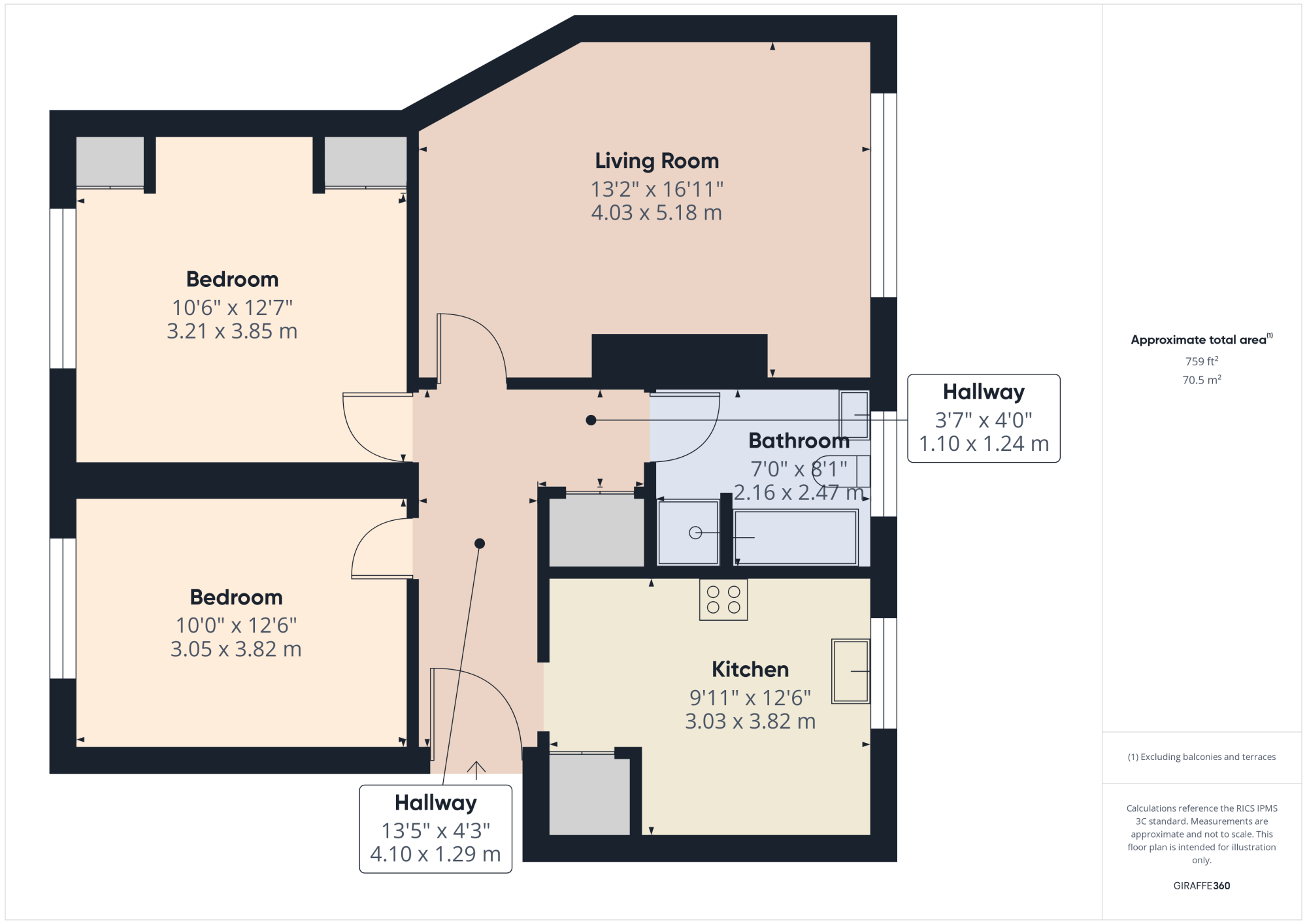 20, Clive Court, Beckenham floorplan