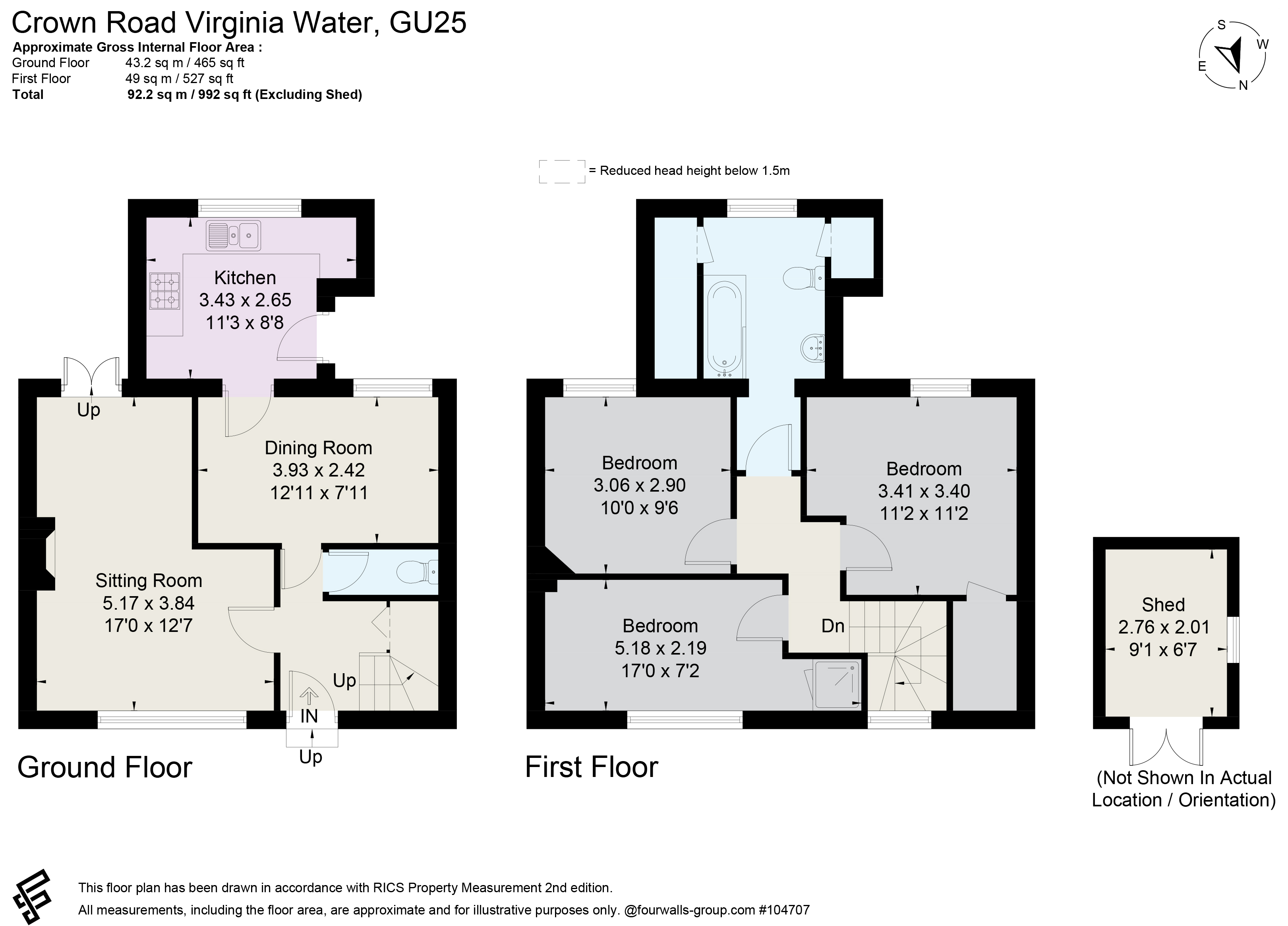 21, Crown Road, Virginia Water floorplan