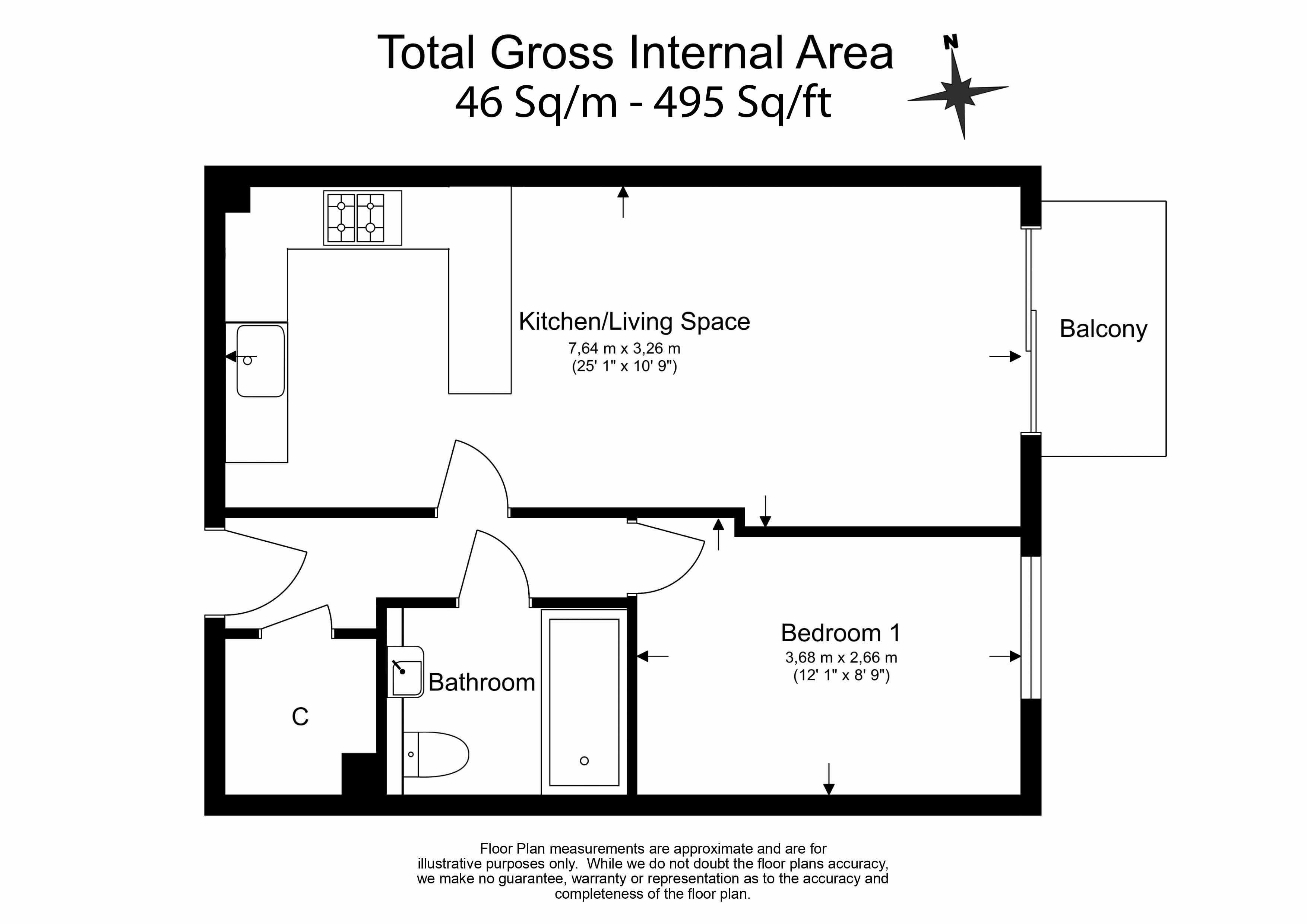 Flat 76, Claremont House, 14, Aerodrome Road, Colindale floorplan