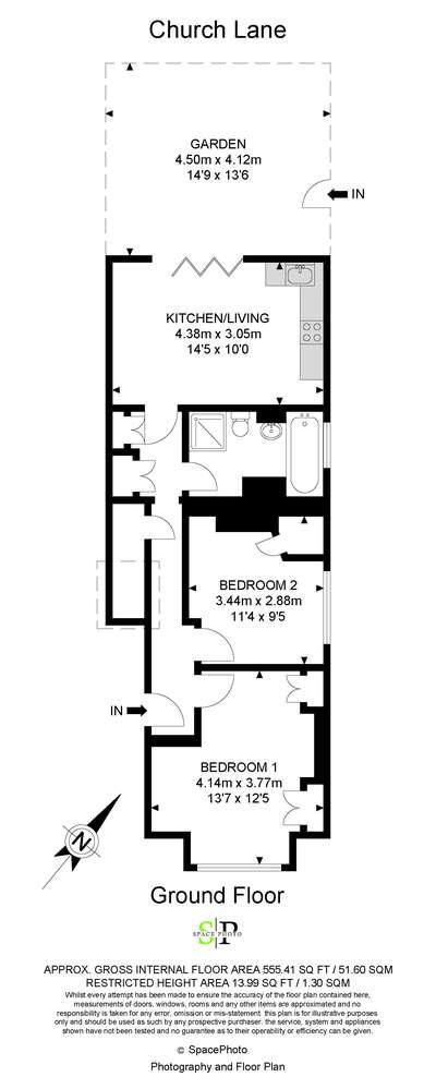 2 Bedrooms Flat to rent in Church Lane, London SW17