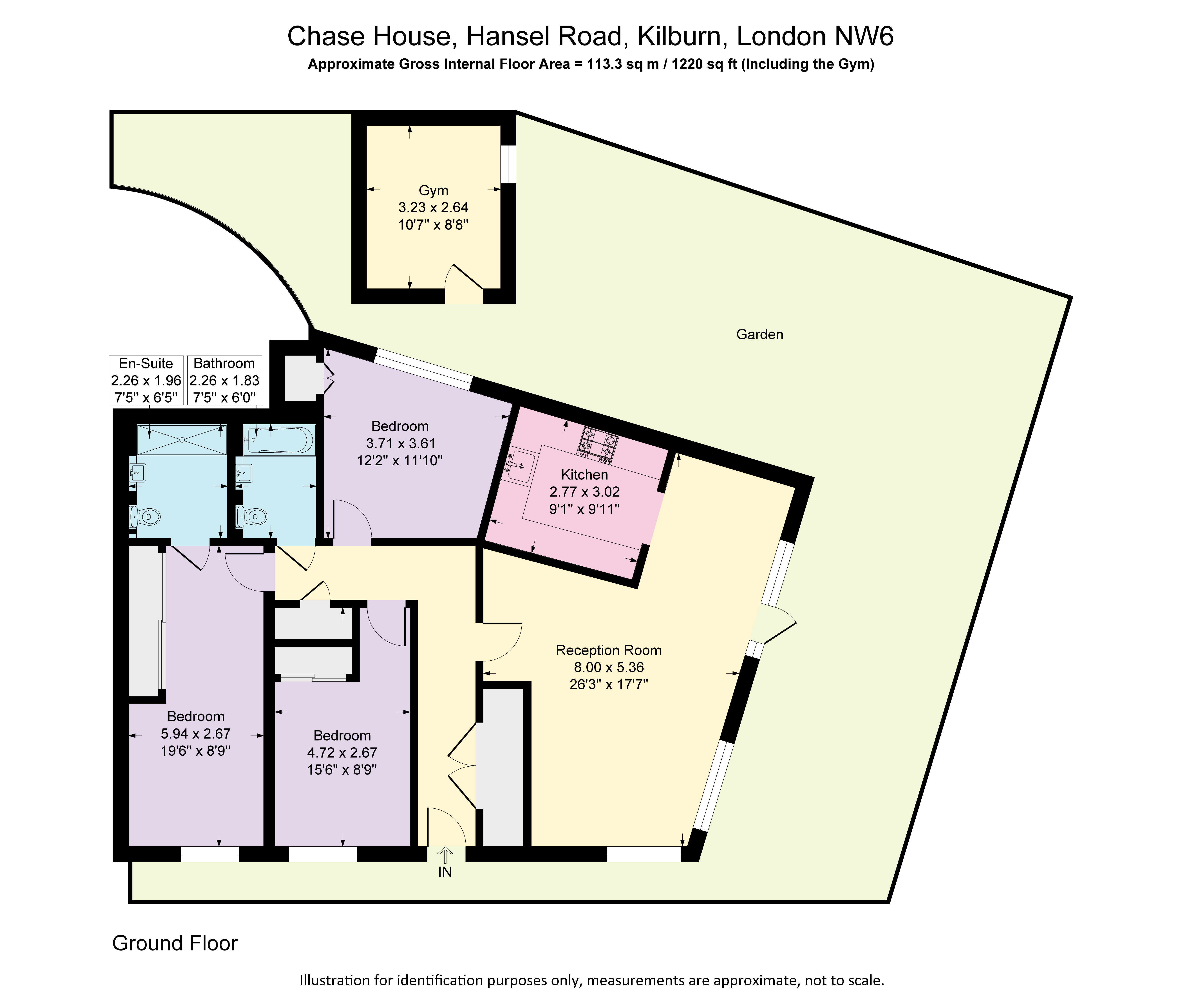 1, Hansel Road, London floorplan