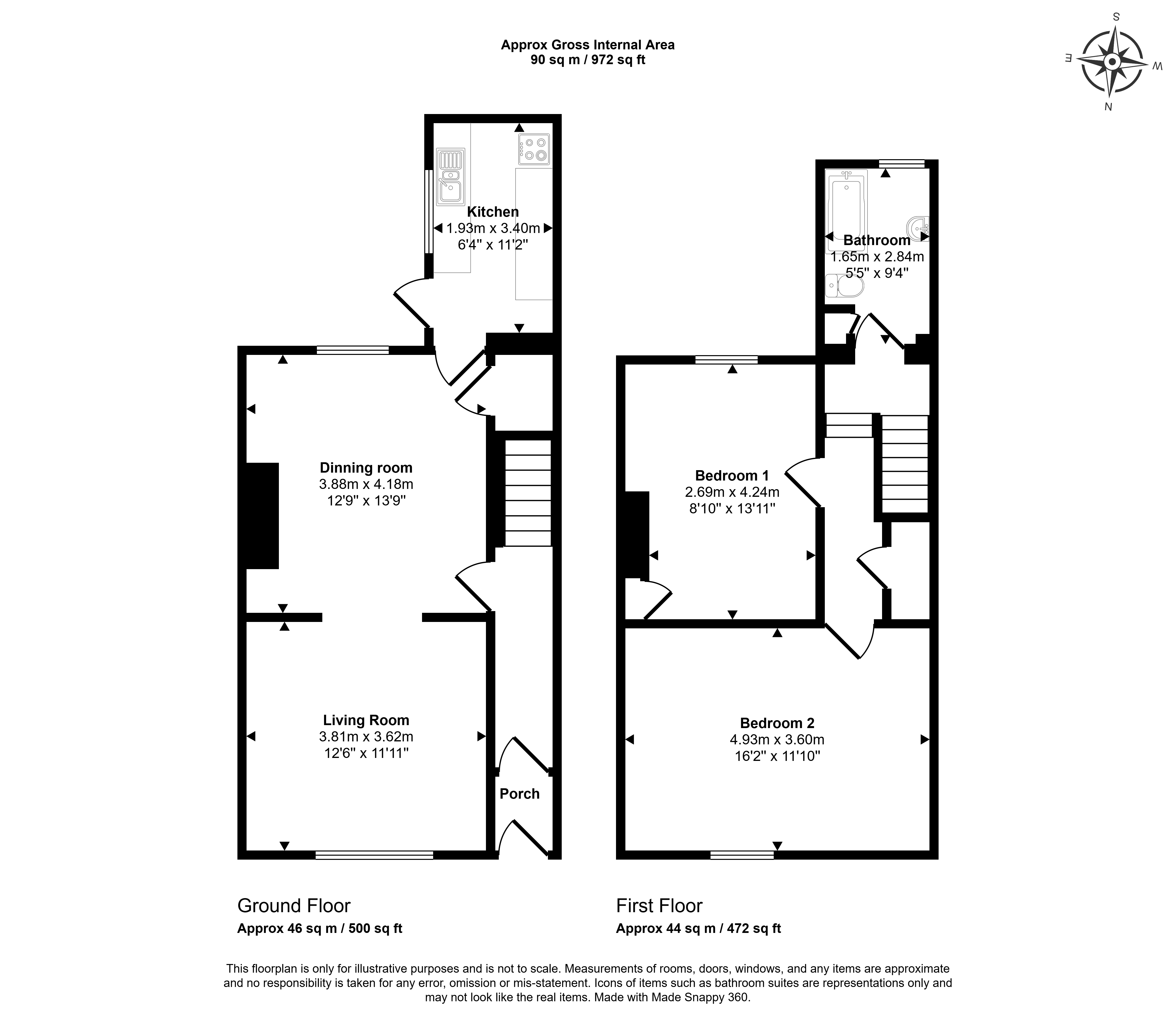 22, David Terrace, Bishop Auckland floorplan