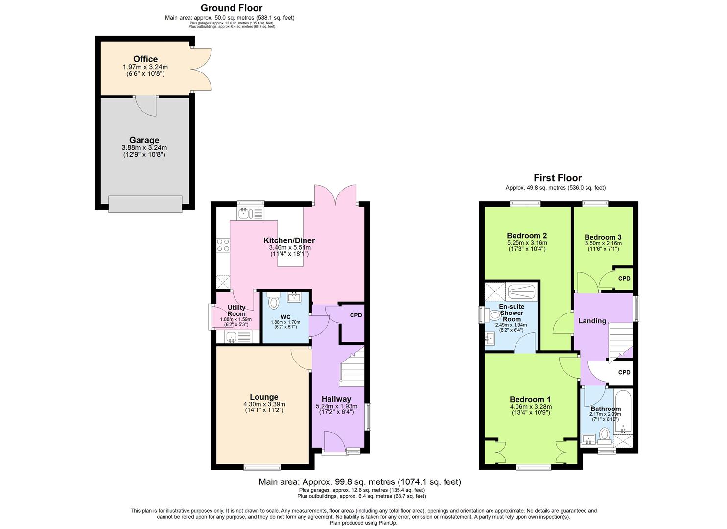 6, Cox Drive, Southam floorplan