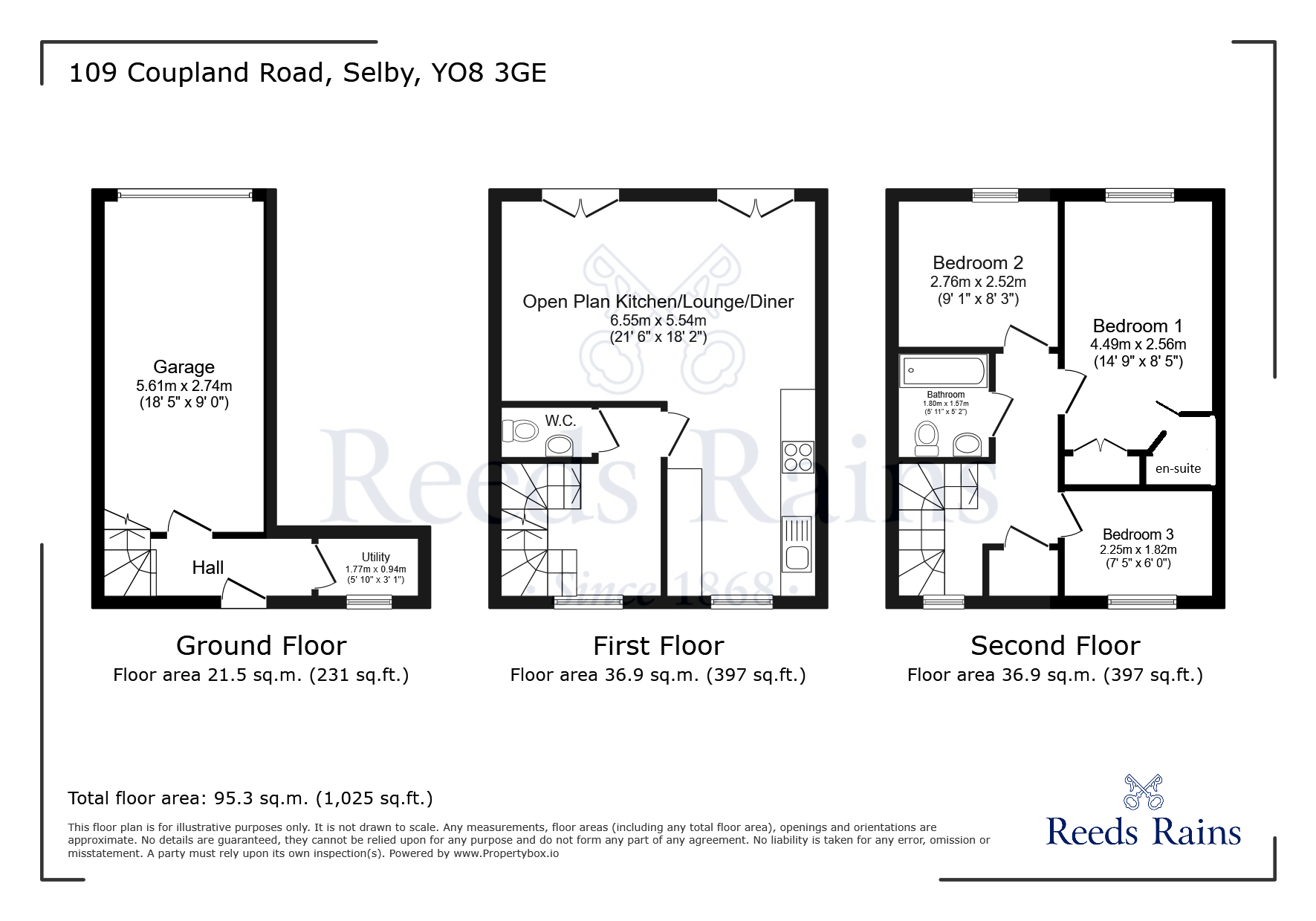 109, Coupland Road, North Yorkshire floorplan