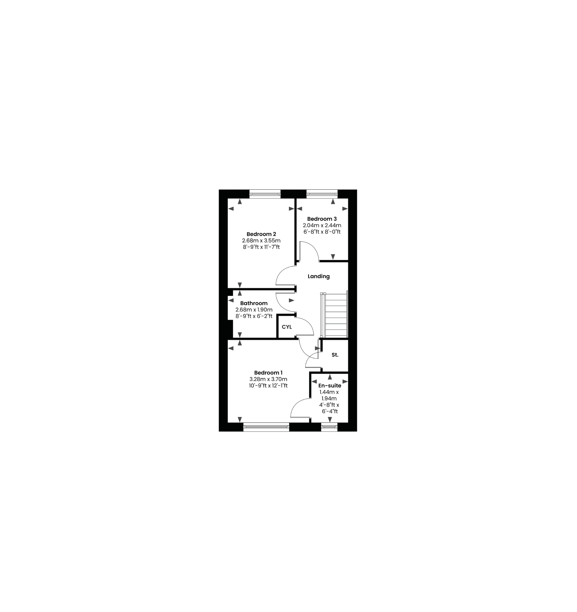 The Astley, Tewkesbury floorplan