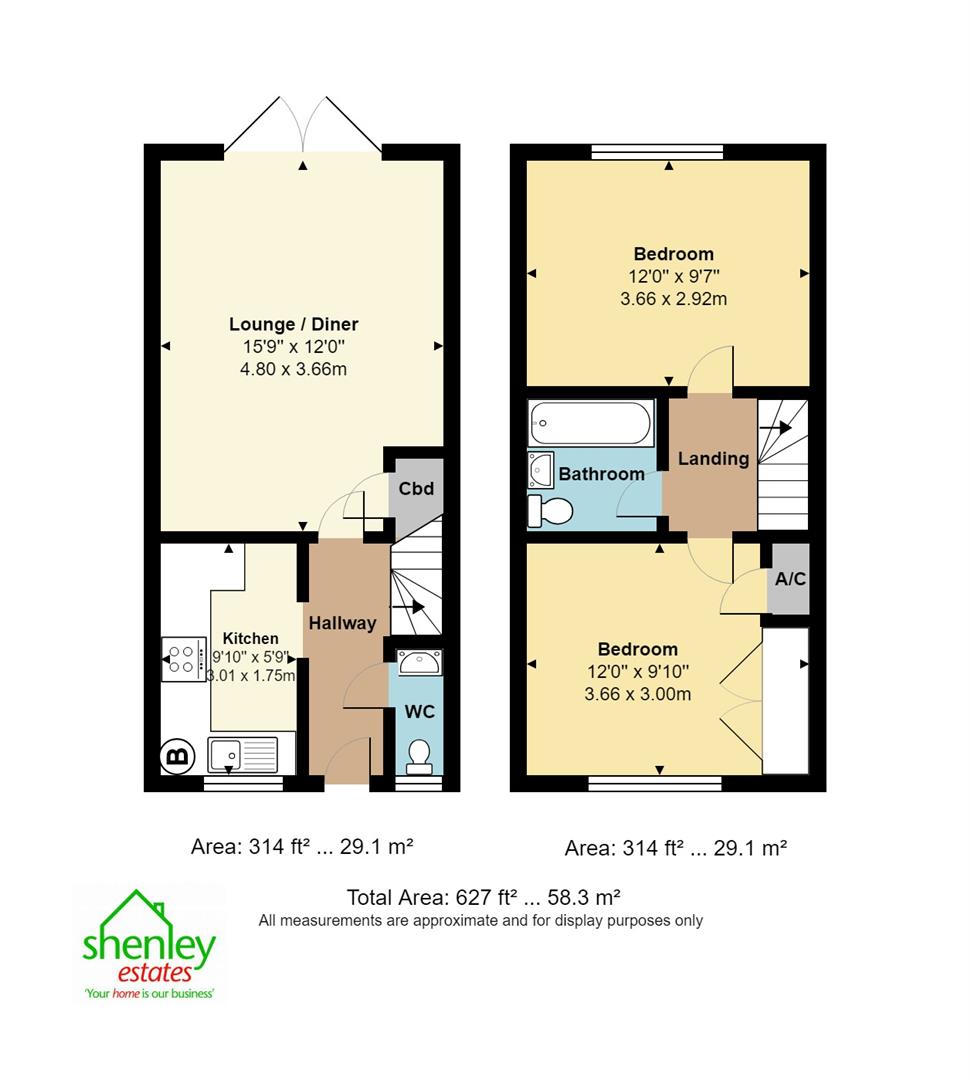 2 Bedrooms Terraced house to rent in Fielders Way, Shenley, Radlett WD7