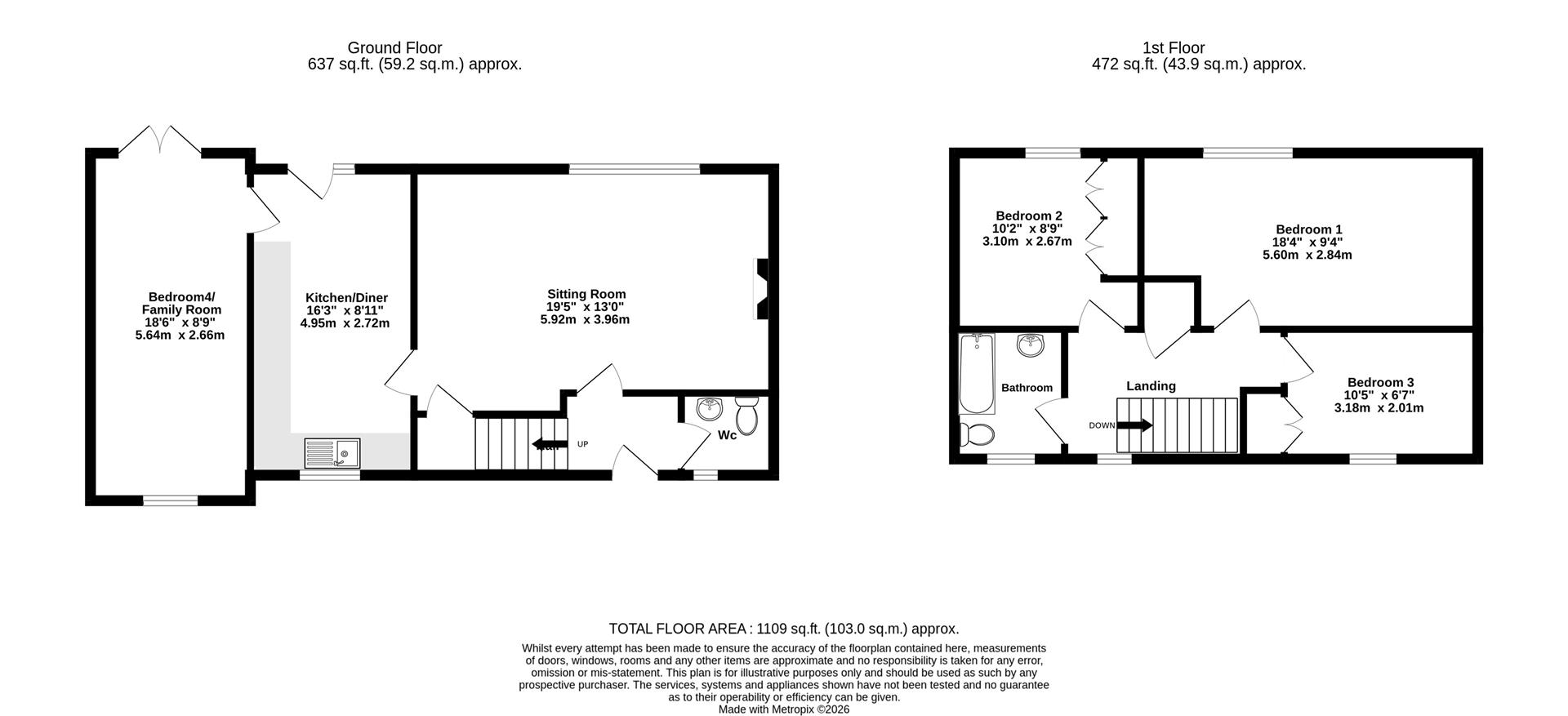 1, Old Barn Court, North Lane, York floorplan