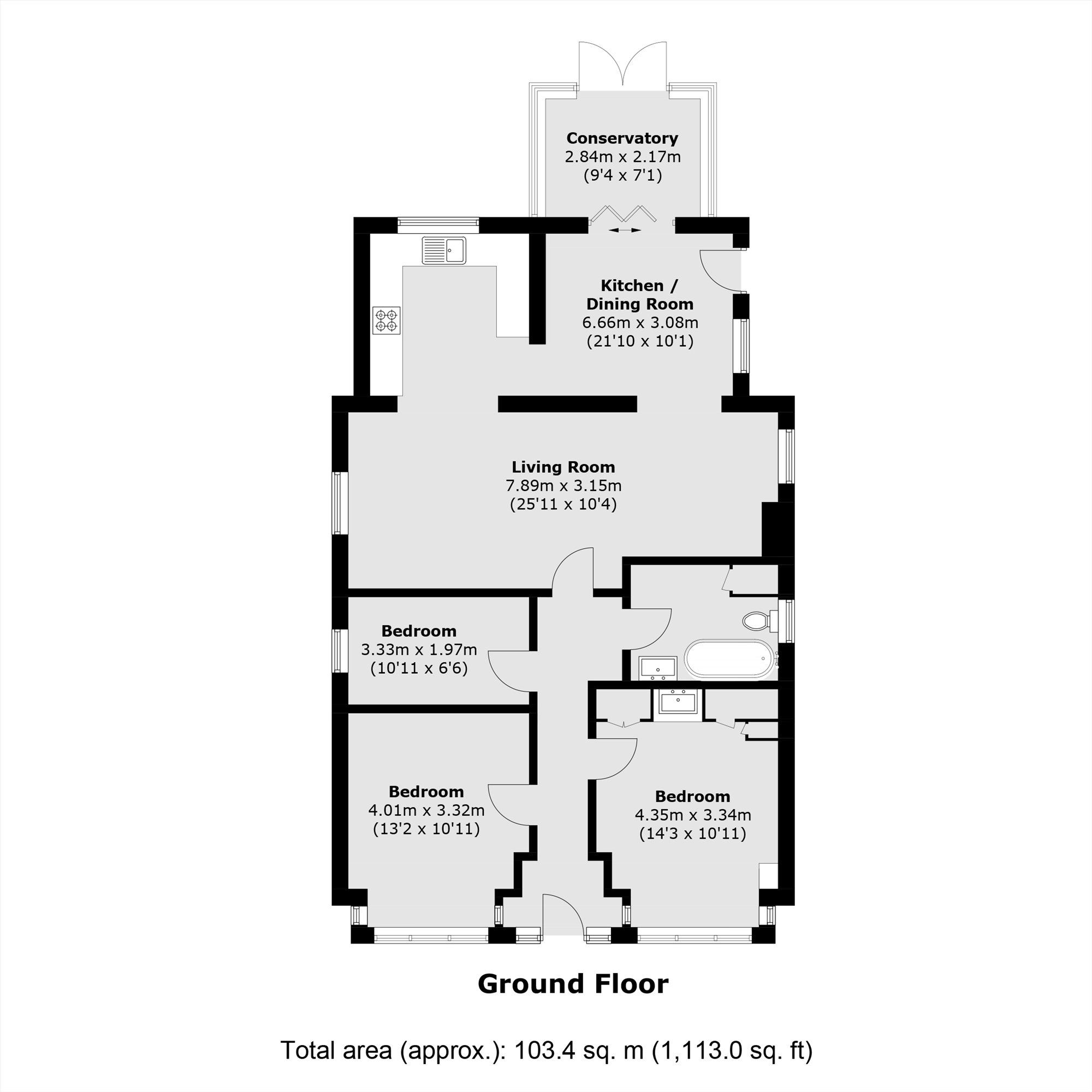 34, Scotts Avenue, Sunbury-On-Thames floorplan