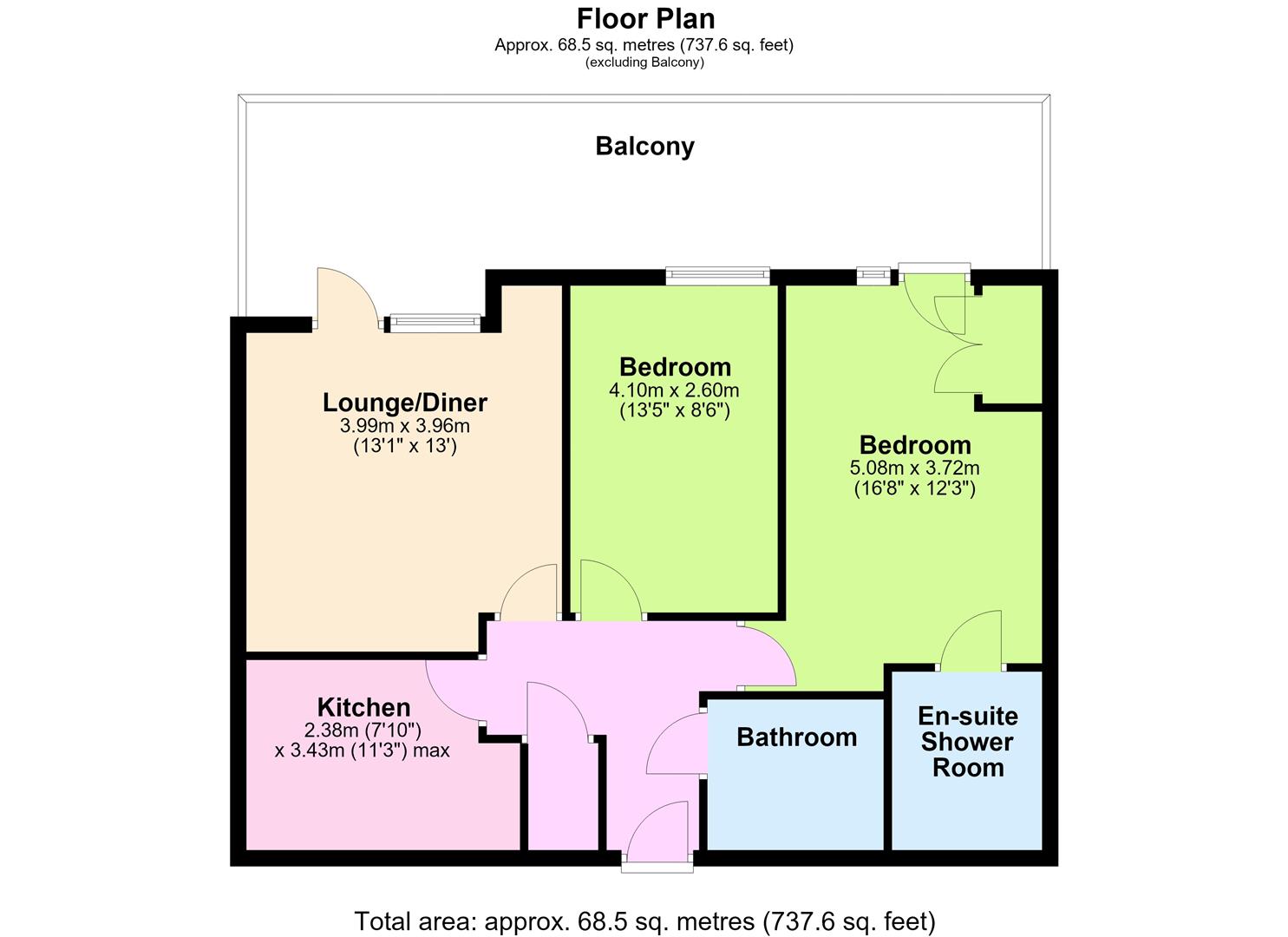 Flat 54, Chichester House, The Waterfront, Goring-By-Sea floorplan