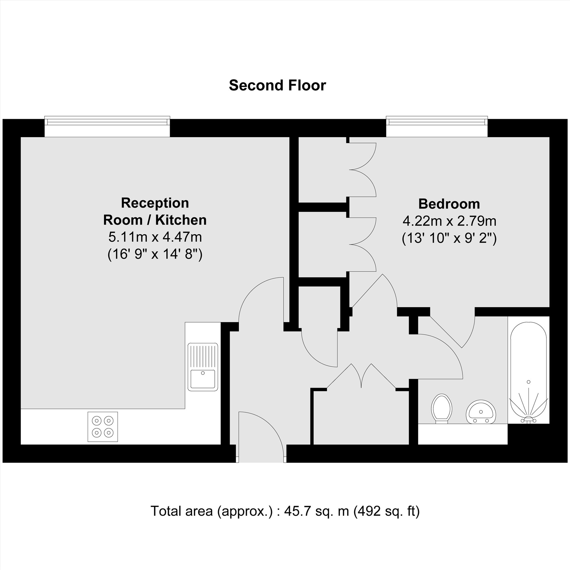 Flat 34, Lovelace House, 96-122, Uxbridge Road, London floorplan