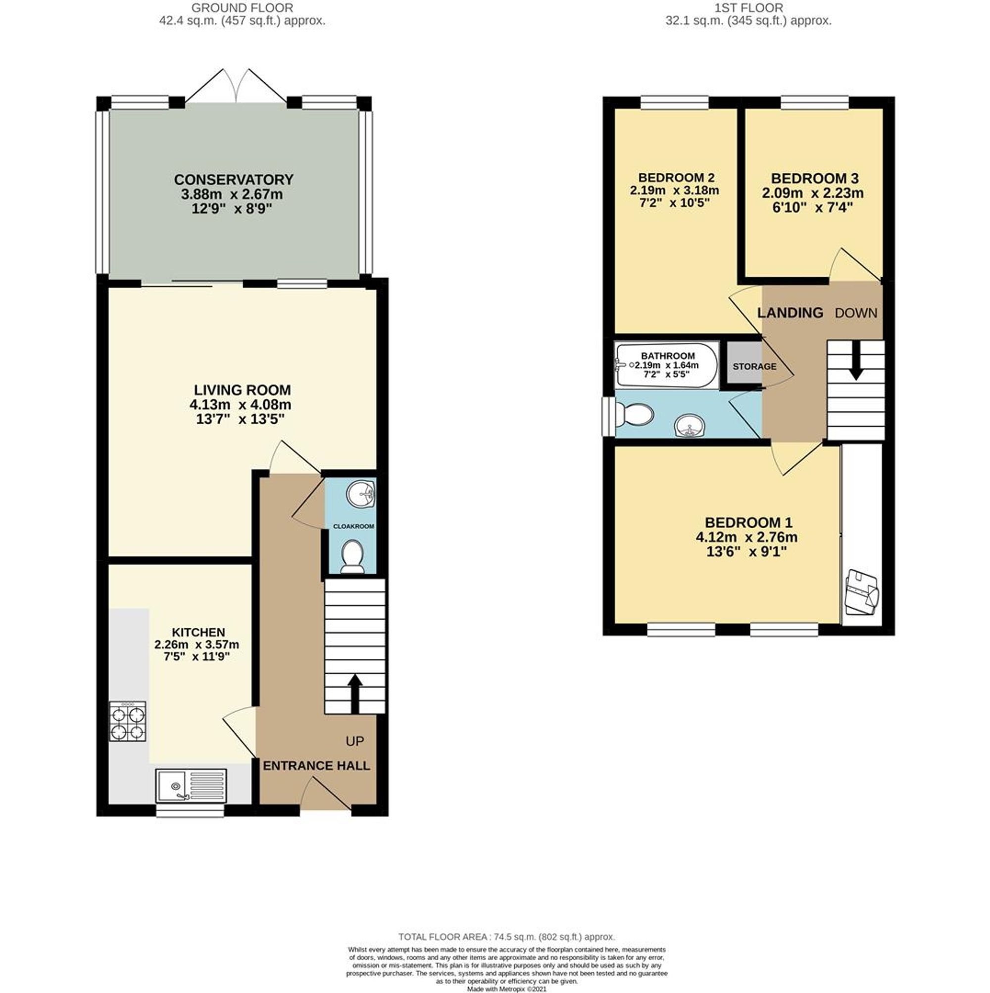 34 Linnet Way, Chesterfield floorplan