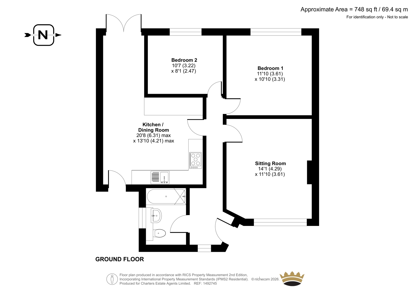 9, Common Close, Eastleigh floorplan