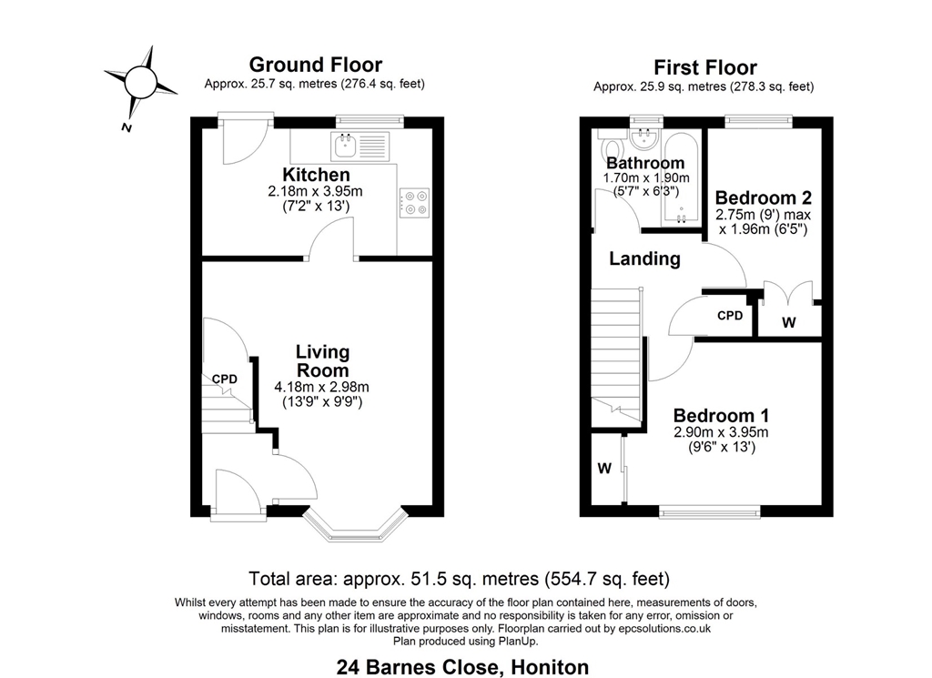 24, Barnes Close Devon, Honiton floorplan