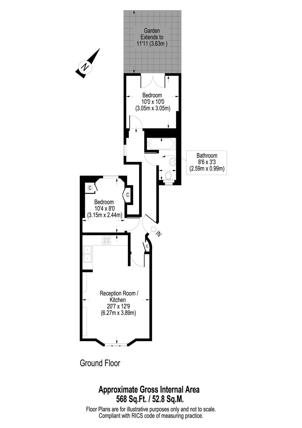 2 Bedrooms Flat to rent in St Stephen's Gardens, London W2