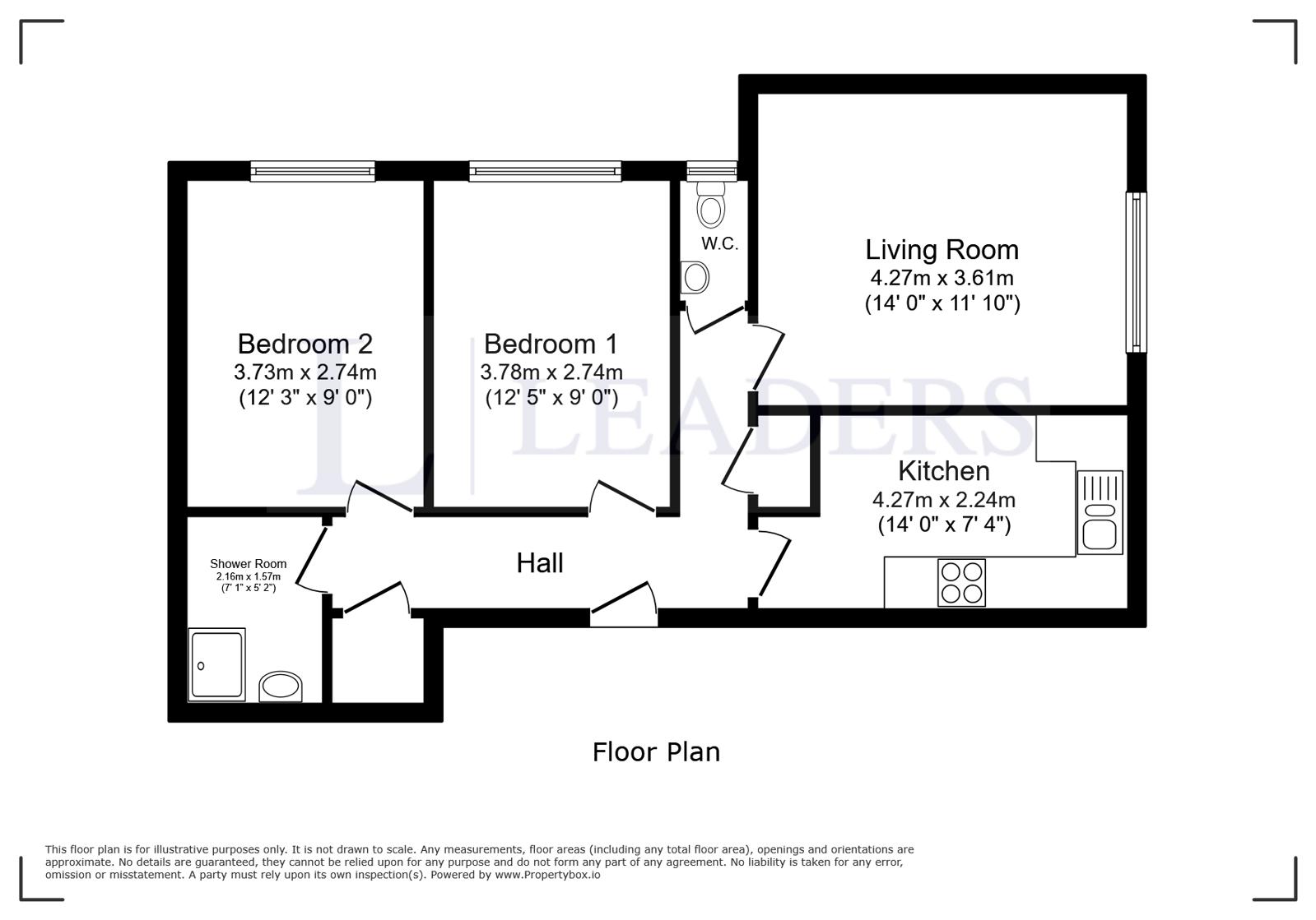 Flat 12, Alcazar Court, 25, Arundel Road, East Sussex floorplan