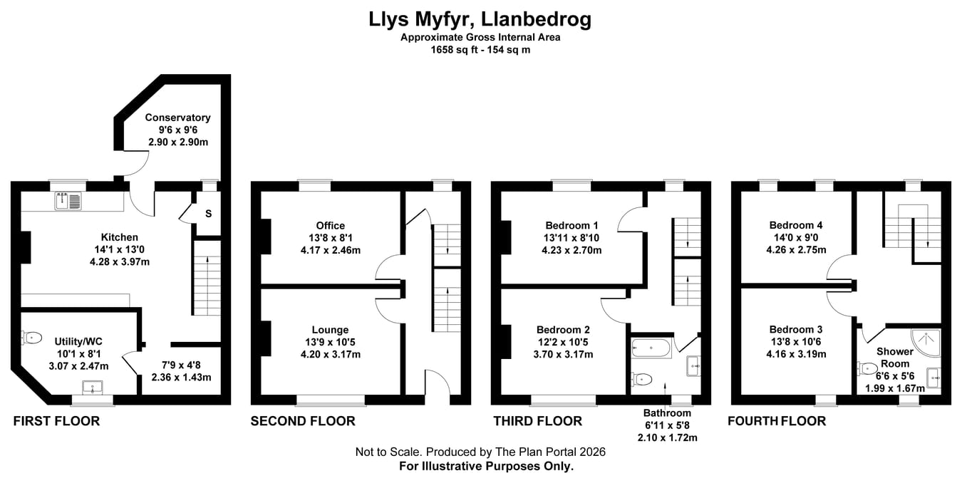 Llys Myfyr, Pwllheli floorplan