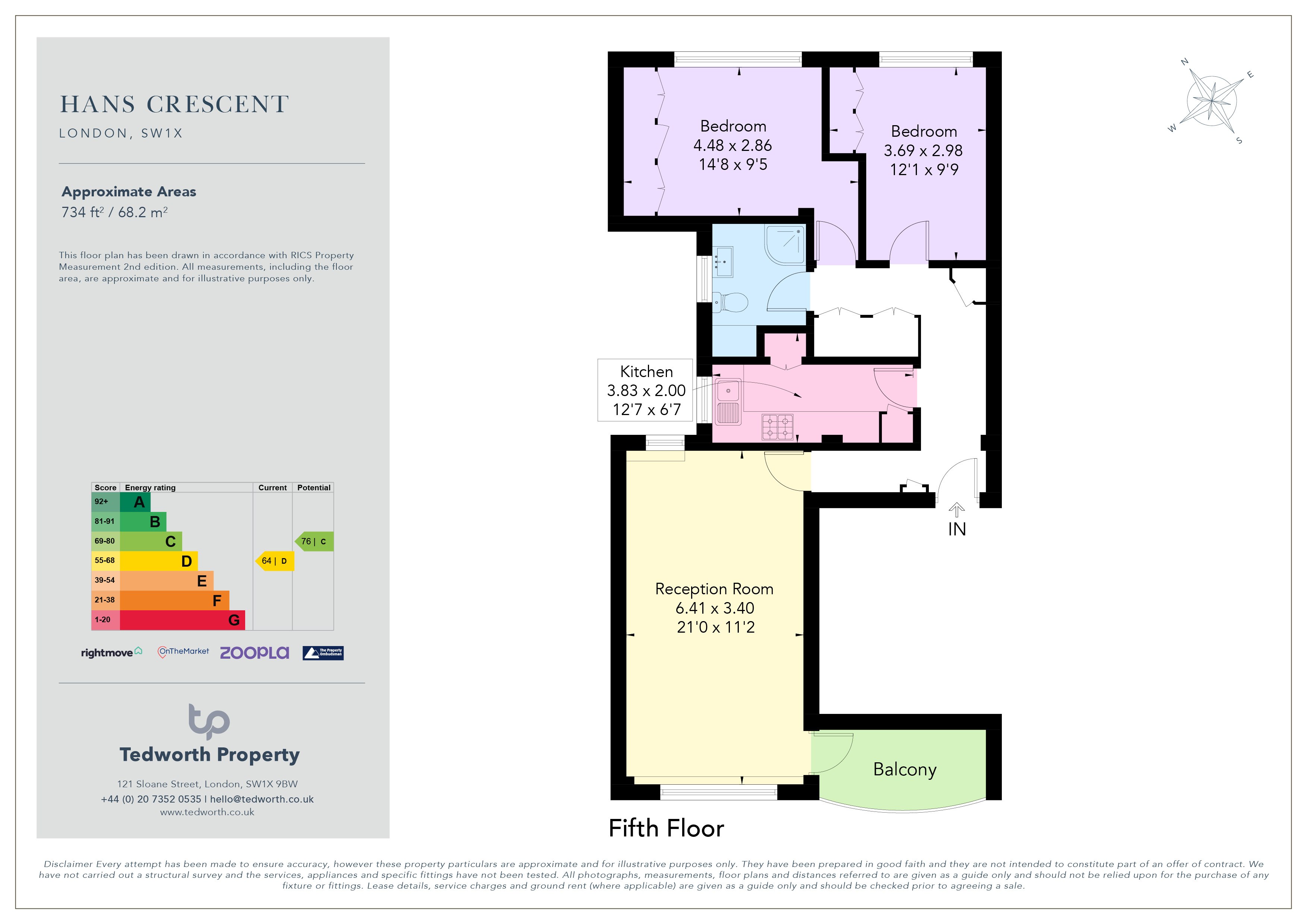 Hans Crescent, London floorplan