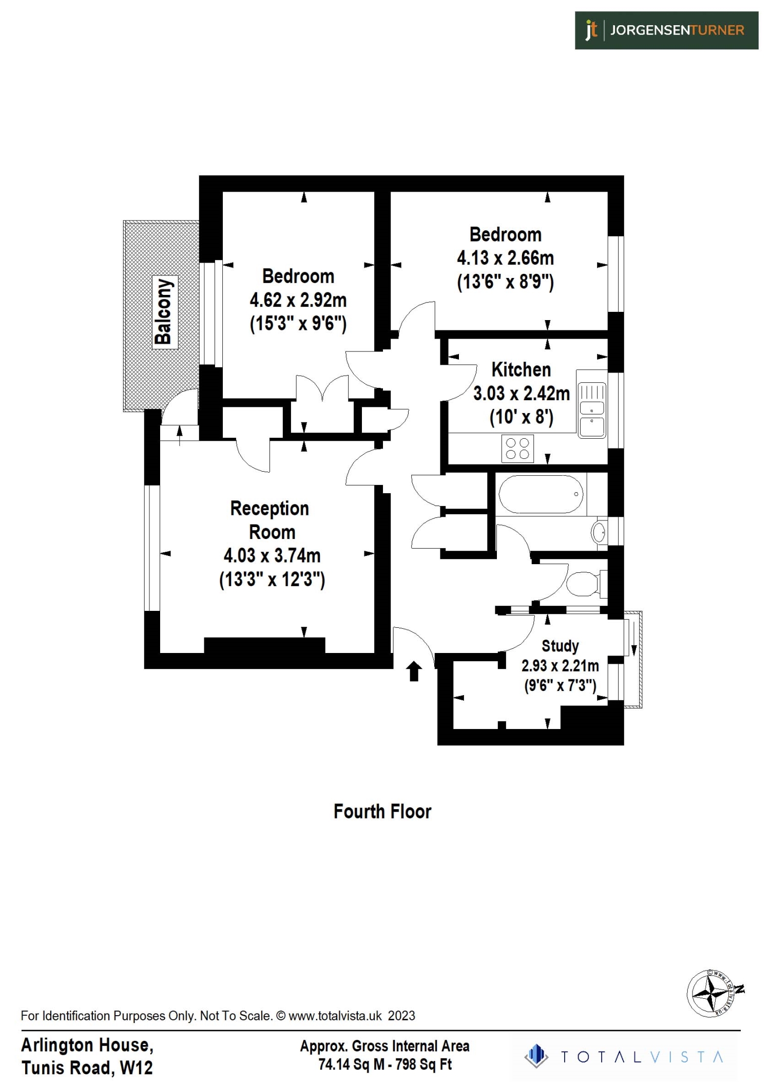 Arlington House, Shepherds Bush, London W12, 2 bedroom flat to rent