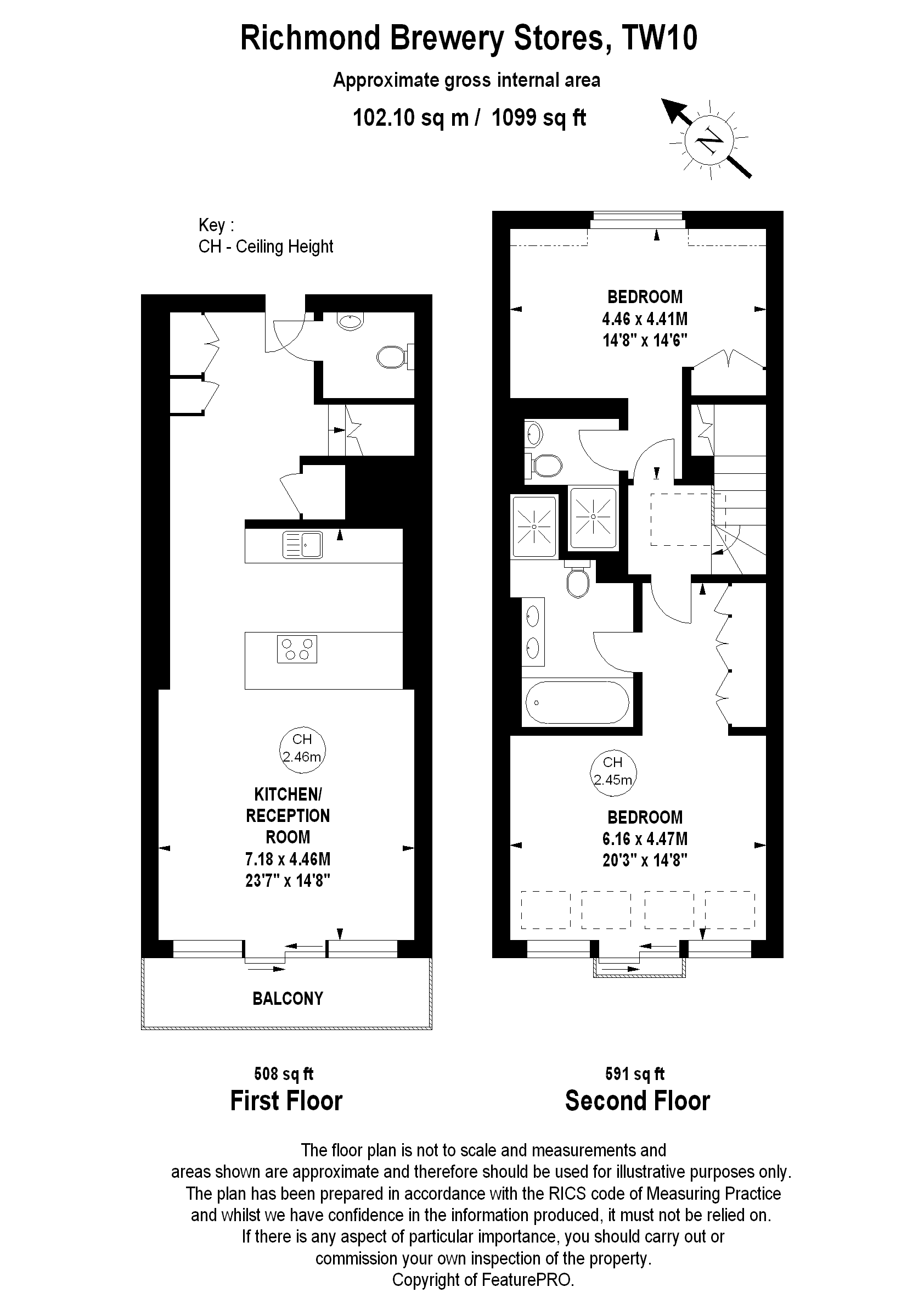 2 Bedrooms Flat for sale in Richmond Brewery Stores, 18 Petersham Road, Richmond TW10