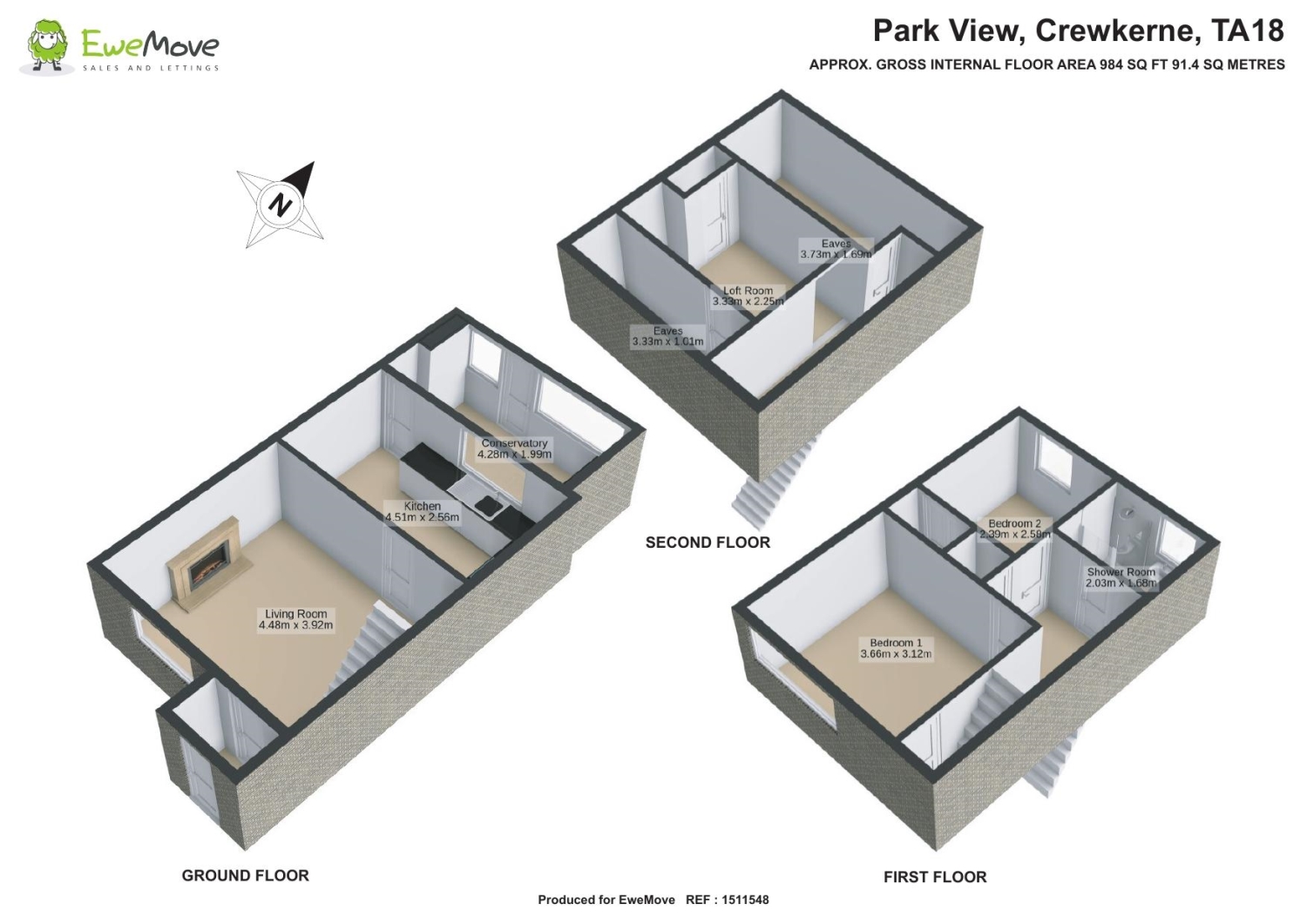 25, Park View, Crewkerne floorplan