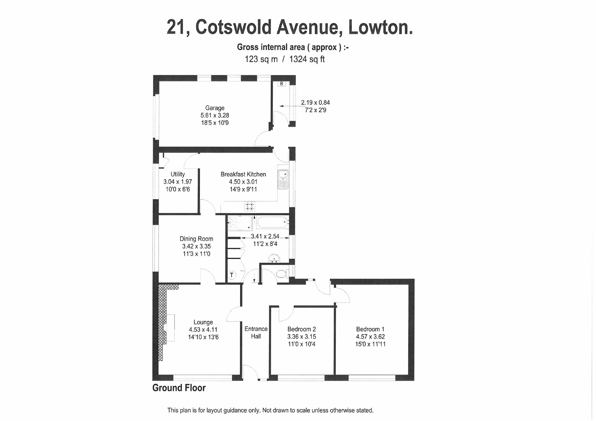 Cotswold Avenue, Lowton, Warrington WA3, 2 bedroom detached bungalow