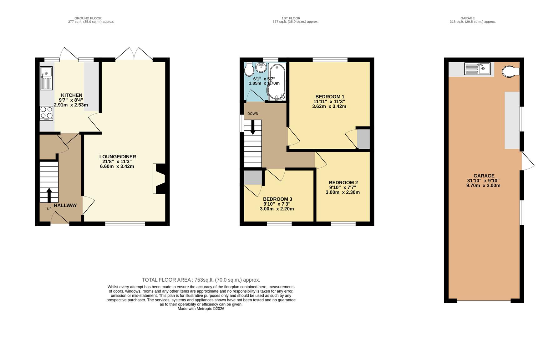 23, Back Lane, Hull floorplan