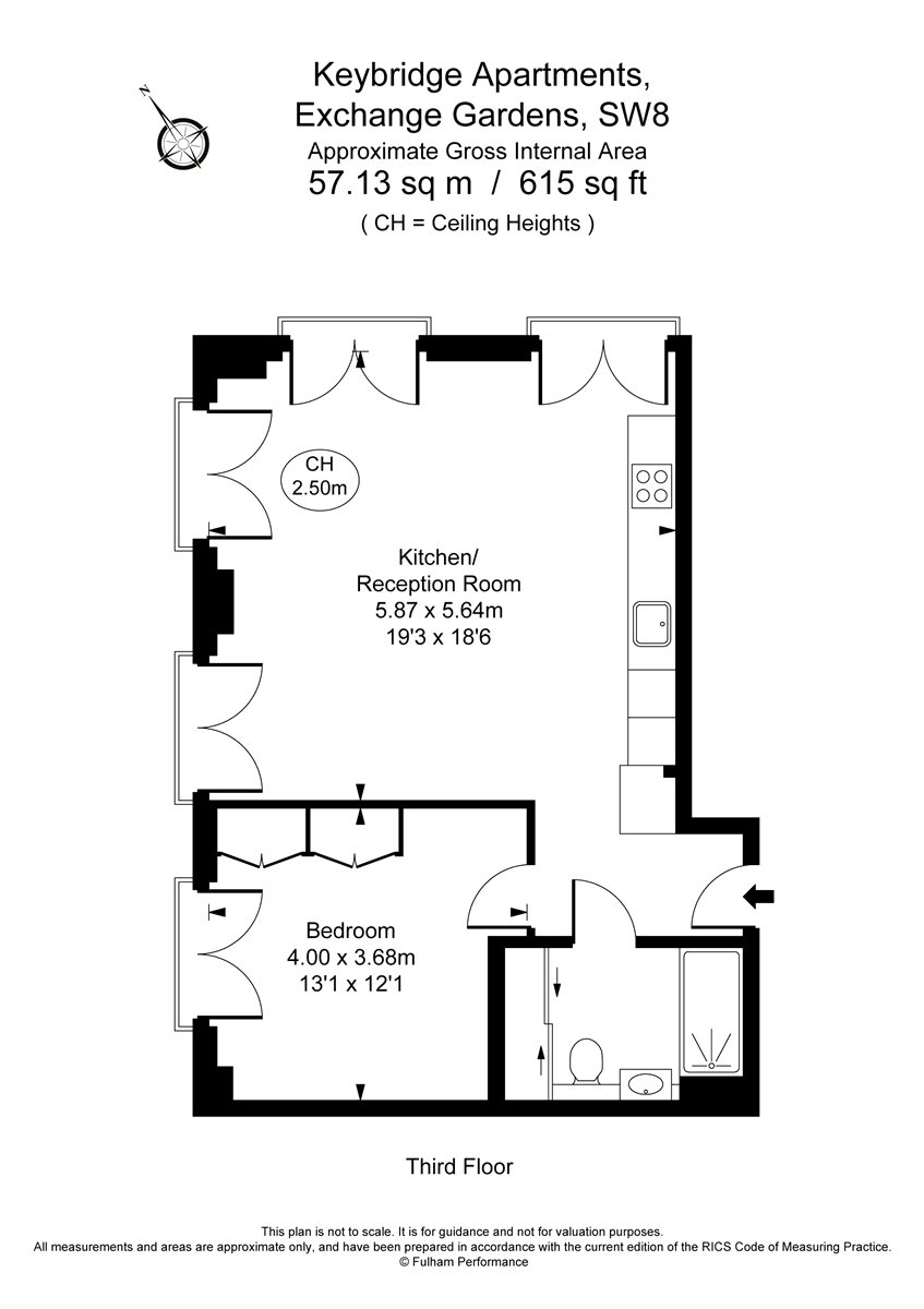 1 Bedrooms Flat to rent in Keybridge Apartments, 2 Exchange Gardens SW8
