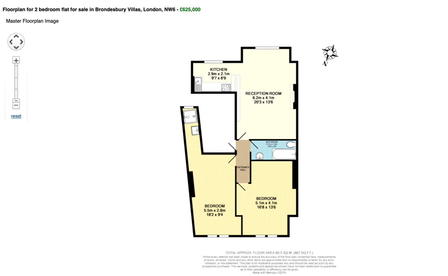 2 Bedrooms Flat for sale in Brondesbury Villas, London NW6