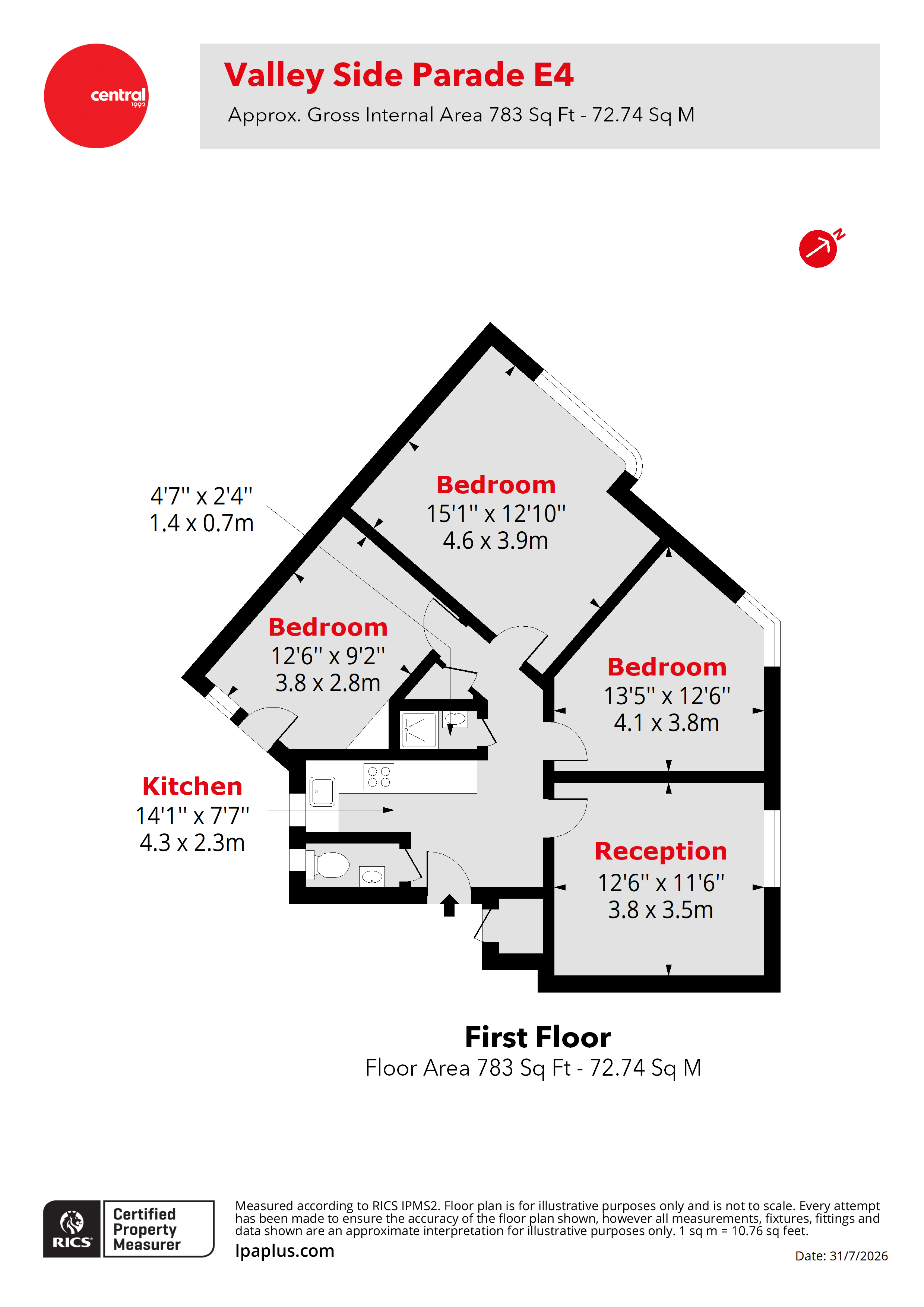 4, Valley Side Parade, London floorplan