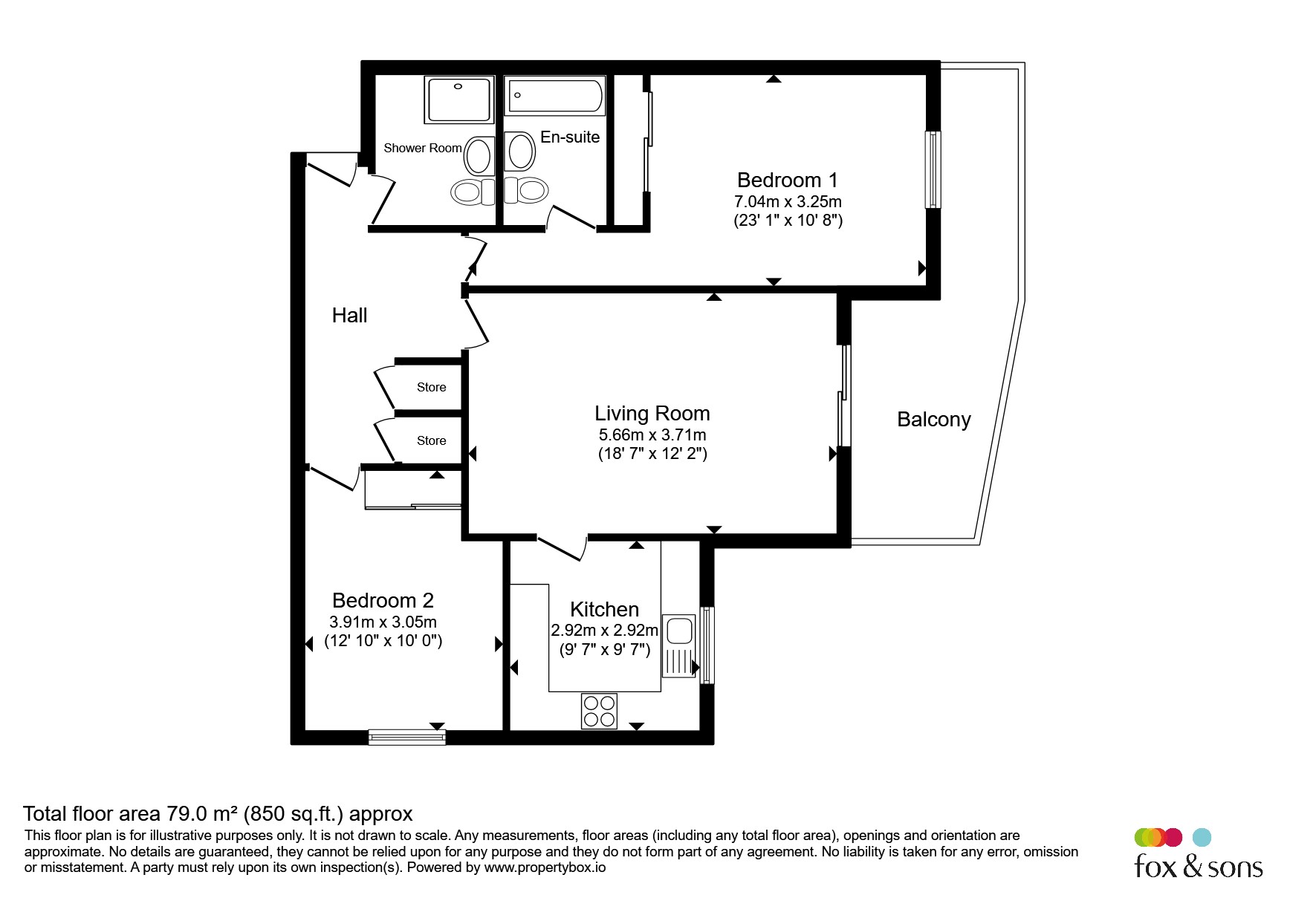 Flat 5, St. Johns House, 28, St. Johns Road, Eastbourne floorplan